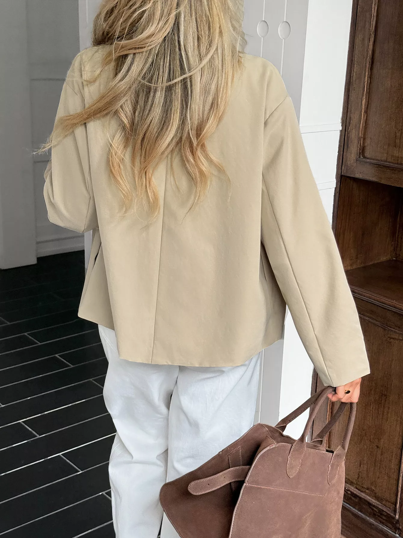 Double-Breasted Long Sleeve Jacket - Image 12