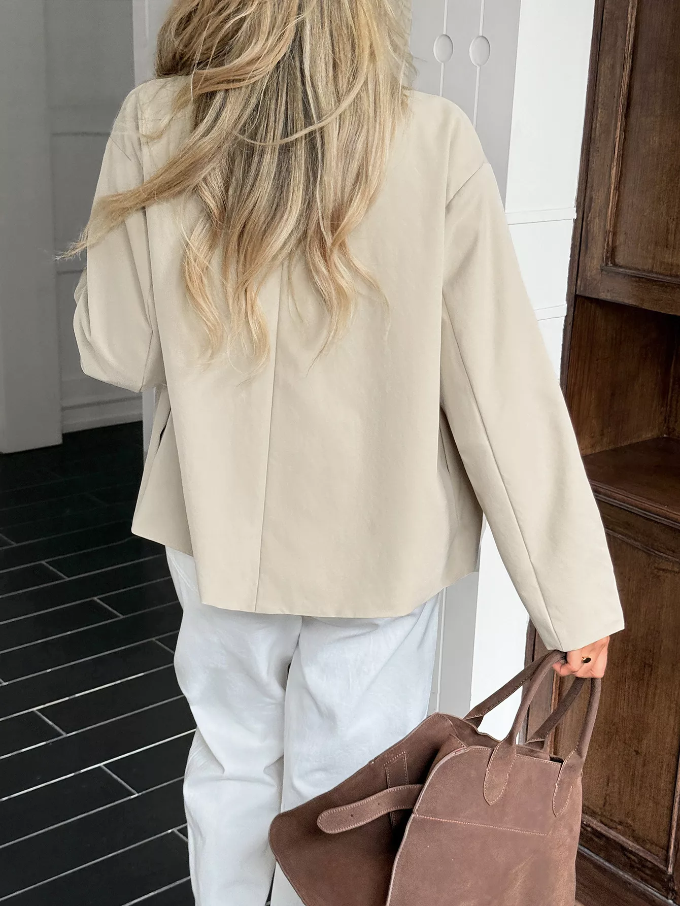 Double-Breasted Long Sleeve Jacket - Image 3