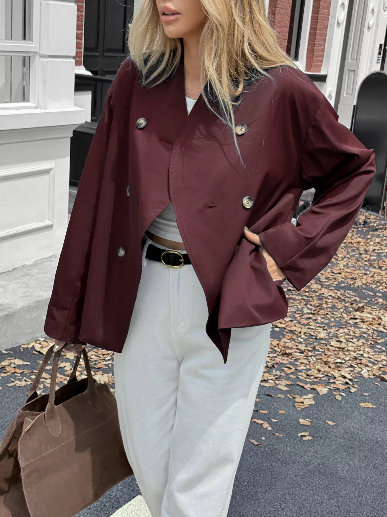 Double-Breasted Long Sleeve Jacket - Image 8