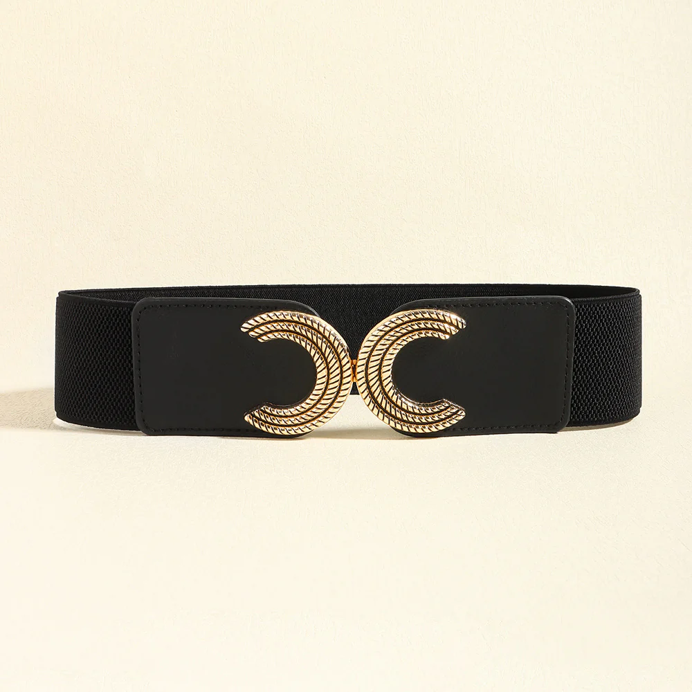 Double C Buckle Elastic Belt - Image 9