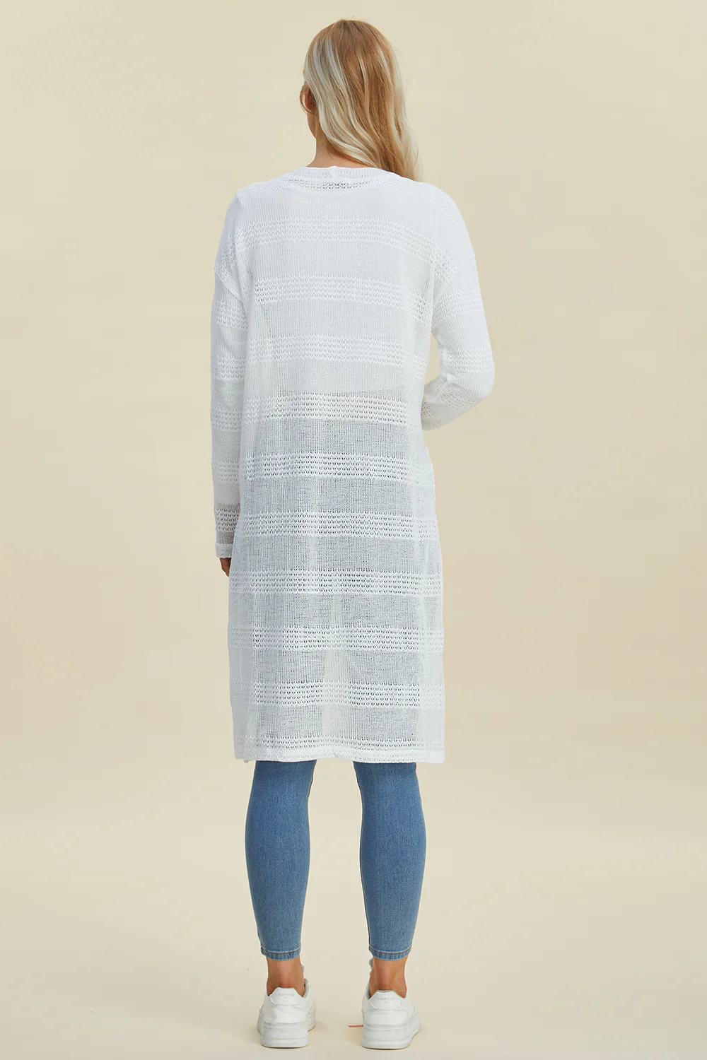 Double Take Full Size Open Front Longline Cardigan - Image 28