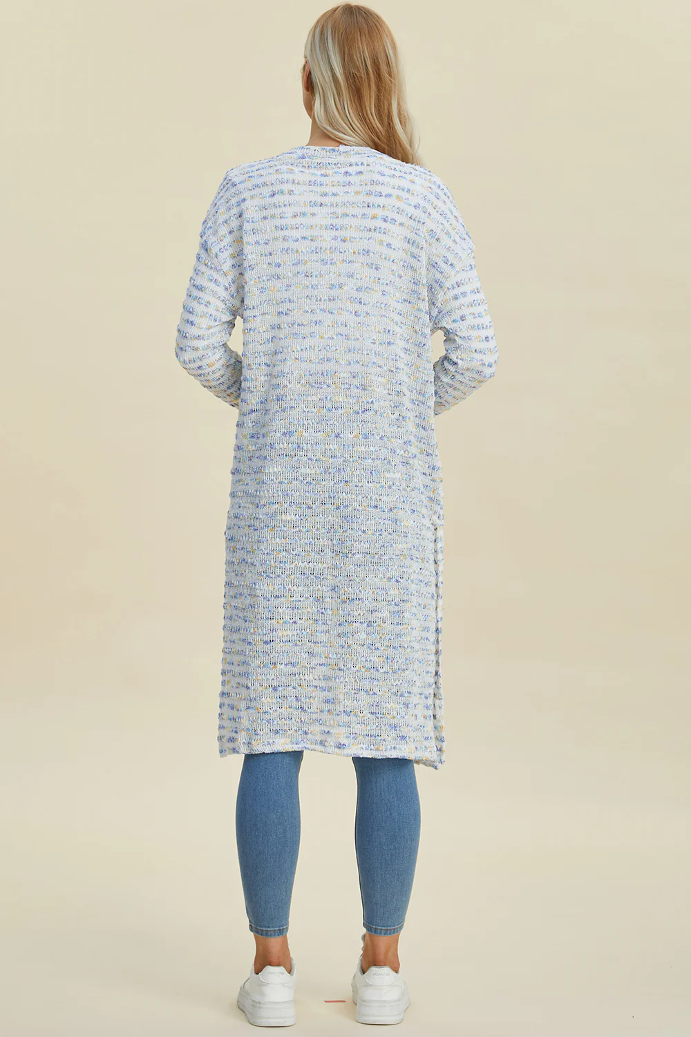 Double Take Full Size Open Front Longline Cardigan - Image 5
