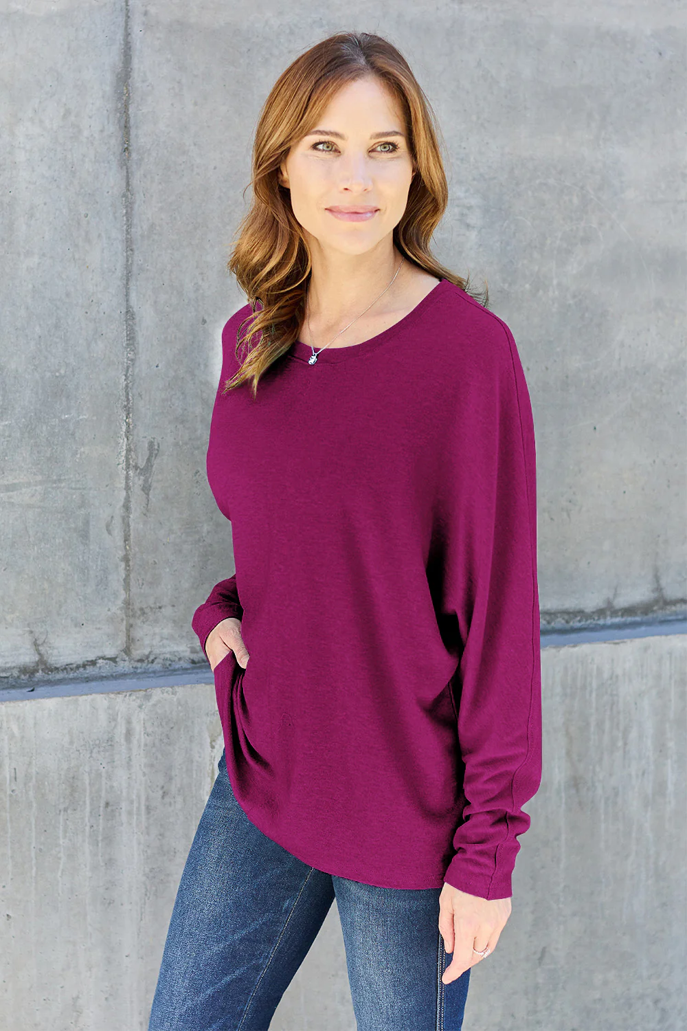 Double Take Full Size Round Neck Long Sleeve T-Shirt - Image 16