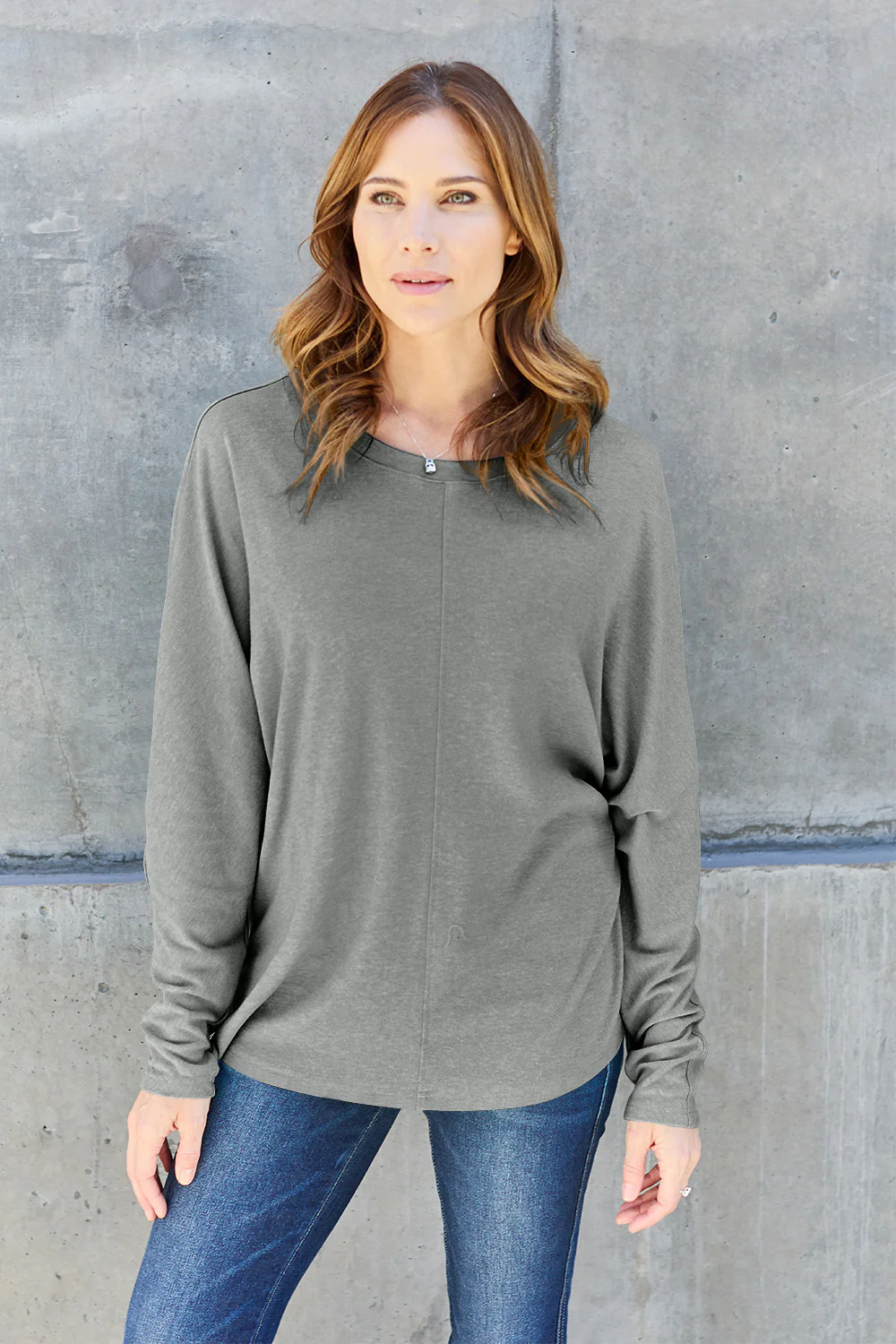 Double Take Full Size Round Neck Long Sleeve T-Shirt - Image 18