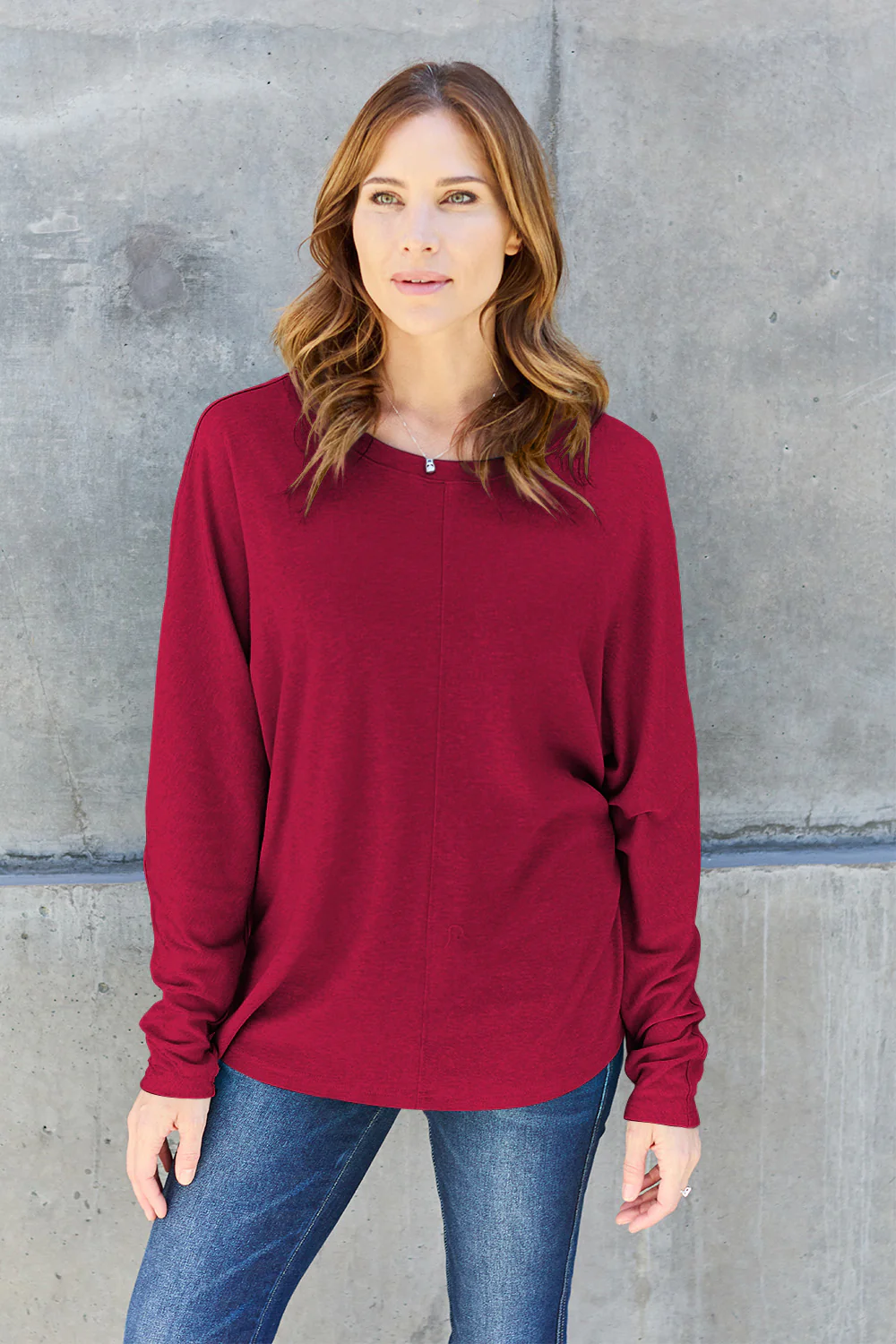 Double Take Full Size Round Neck Long Sleeve T-Shirt - Image 27