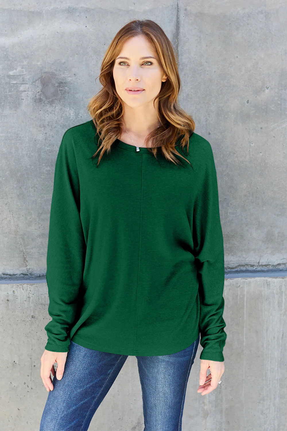 Double Take Full Size Round Neck Long Sleeve T-Shirt - Image 3