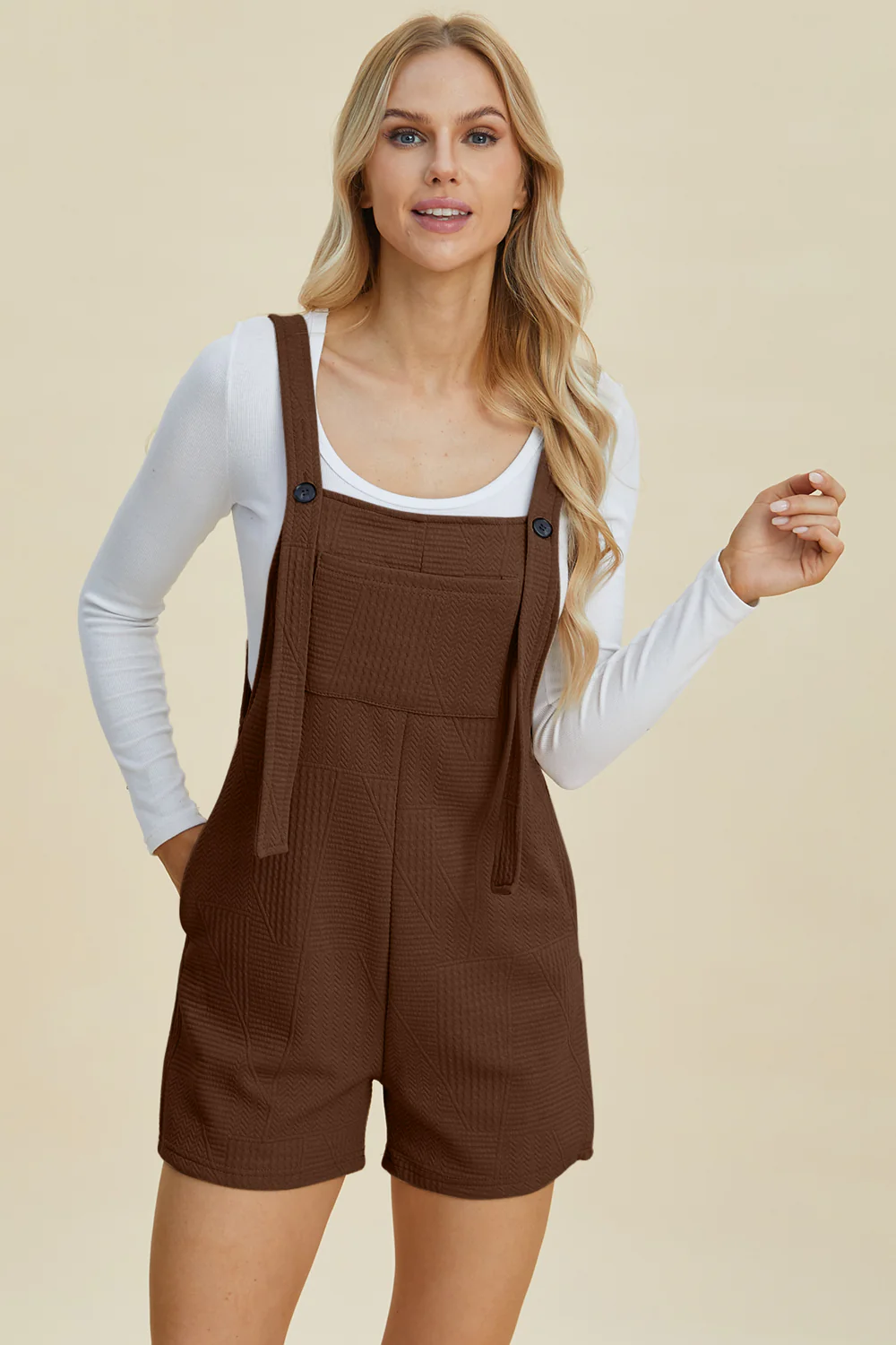 Double Take Full Size Texture Sleeveless Romper - Image 21