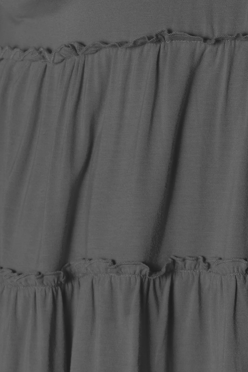 Double Take Half Button Long Sleeve Ruffle Hem Blouse - Image 5