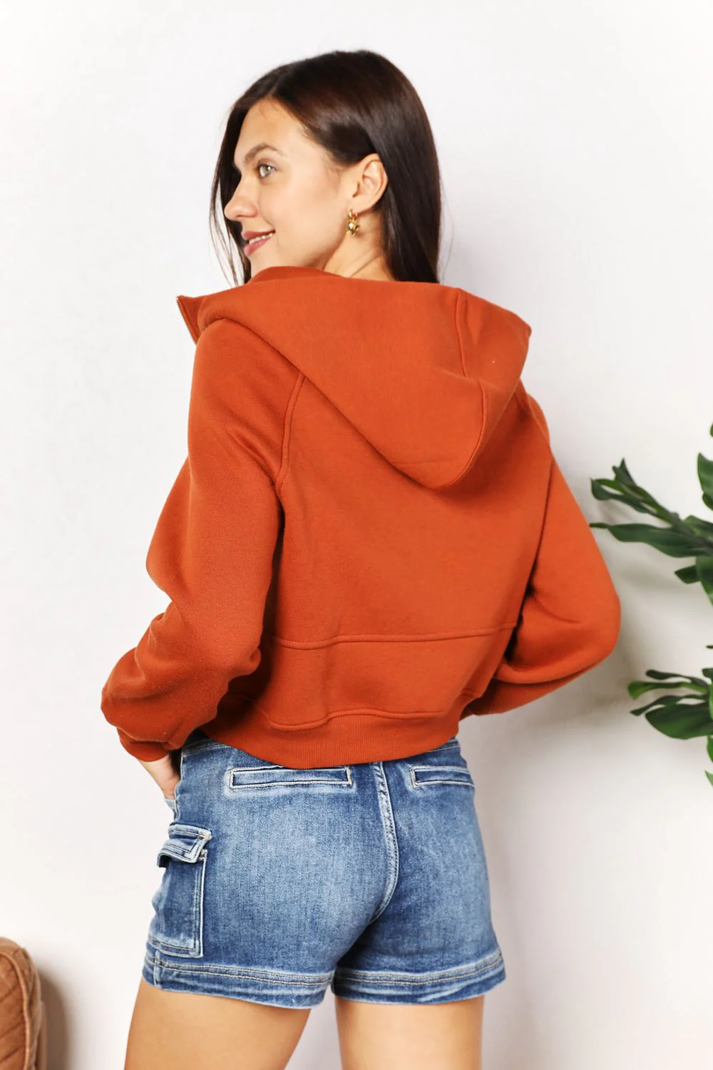 Double Take Half-Zip Long Sleeve Hoodie - Image 2
