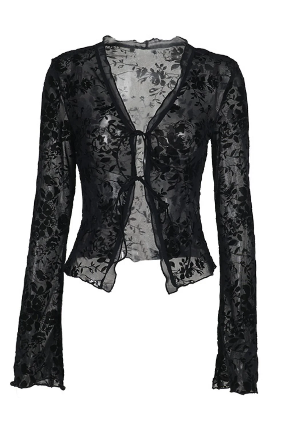 Double Tied Long Sleeve Blouse - Image 3