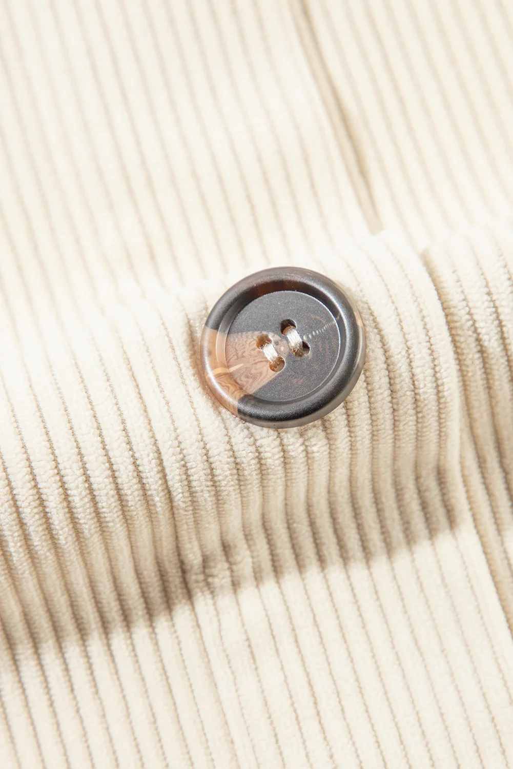 Drawstring Button Up Long Sleeve Hooded Jacket - Image 8