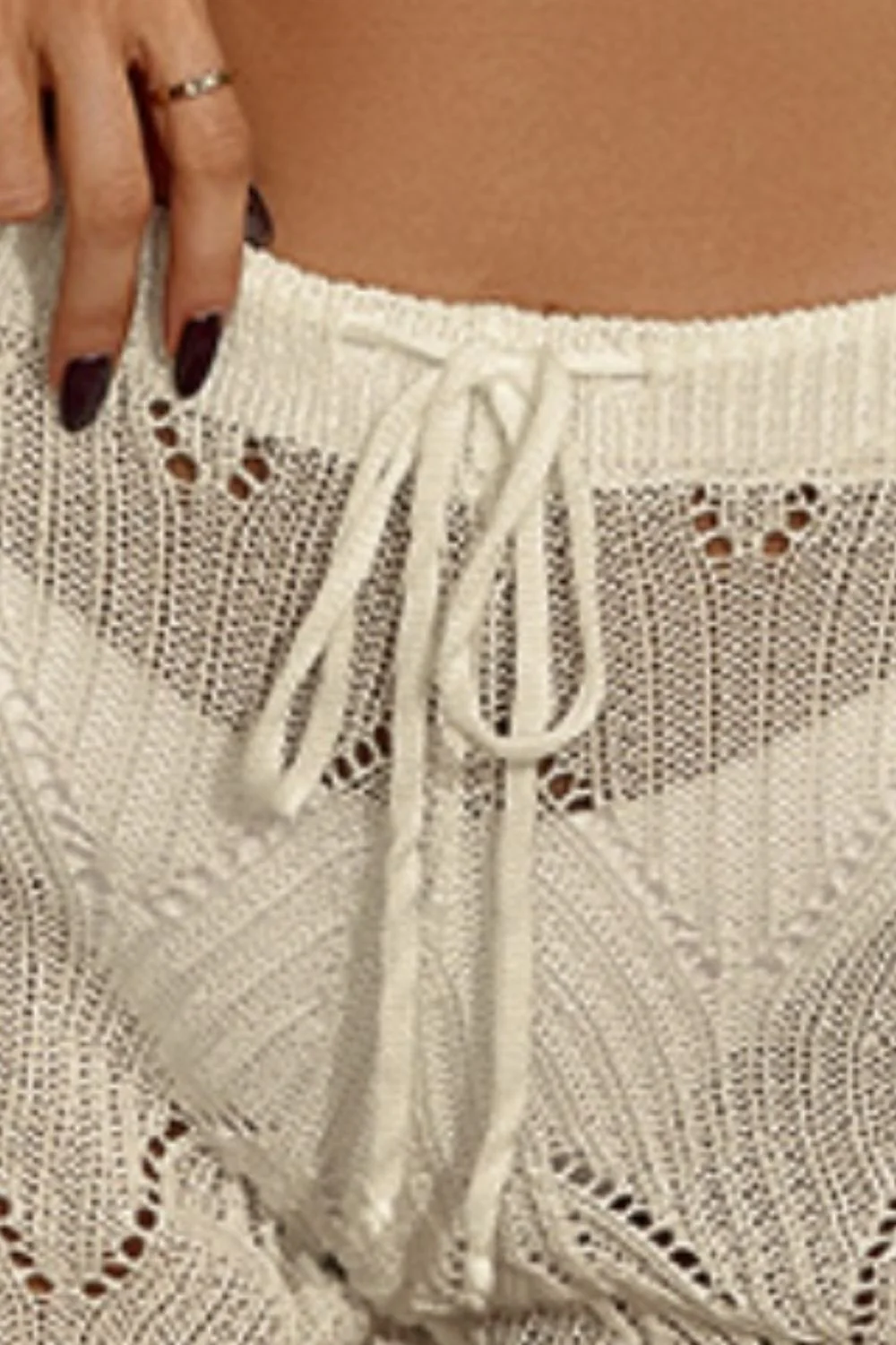 Drawstring Cutout Swim Shorts - Image 12