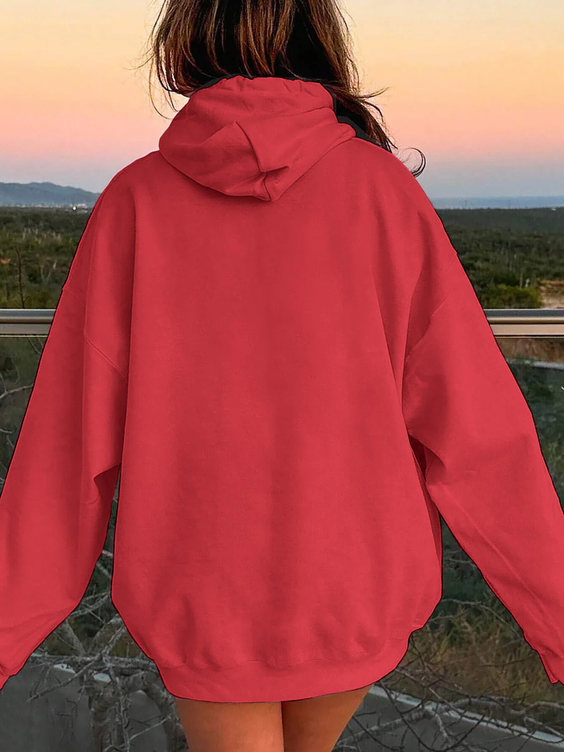 Drawstring Dropped Shoulder Hoodie - Image 31