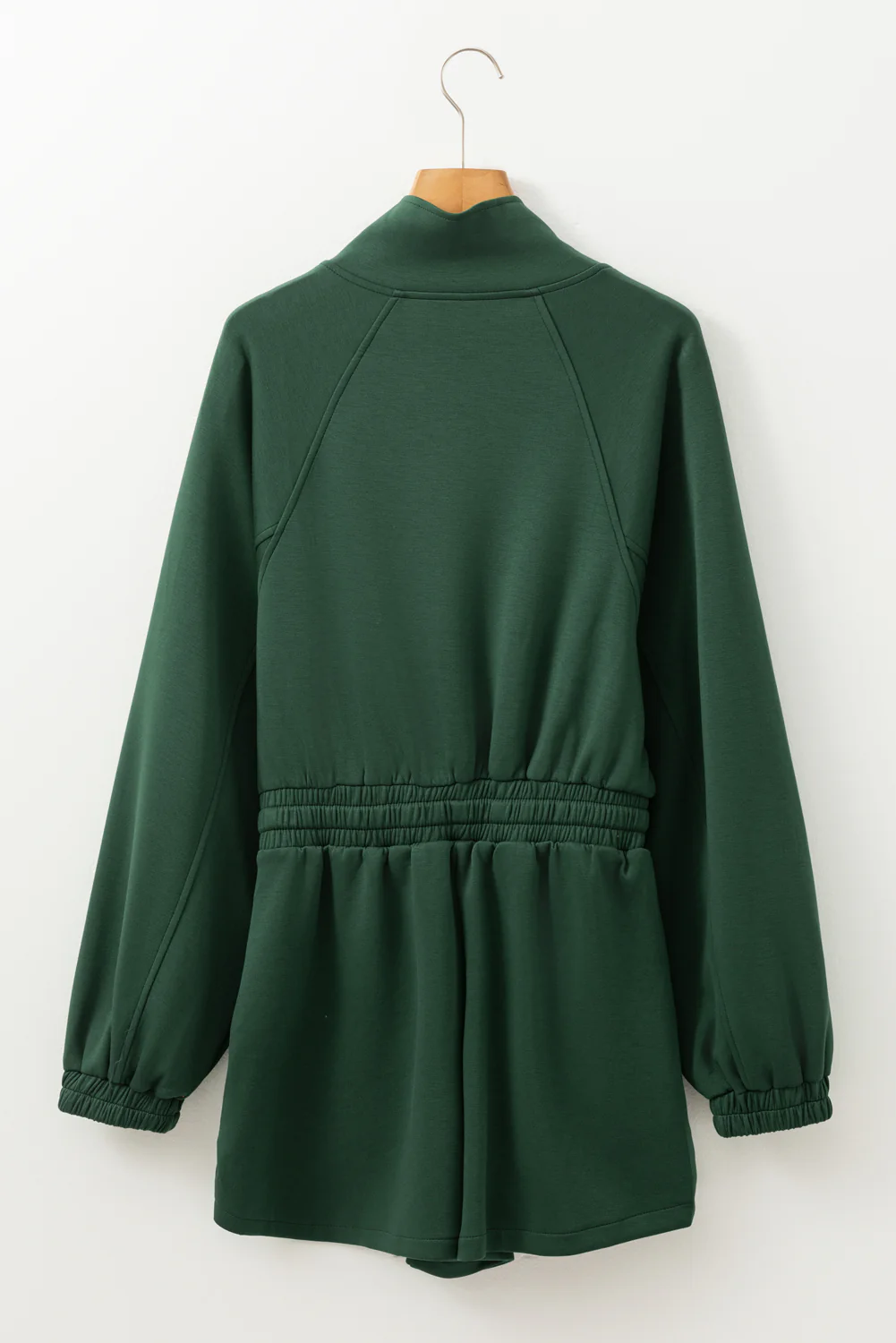 Drawstring Half Zip Long Sleeve Romper Set - Image 4