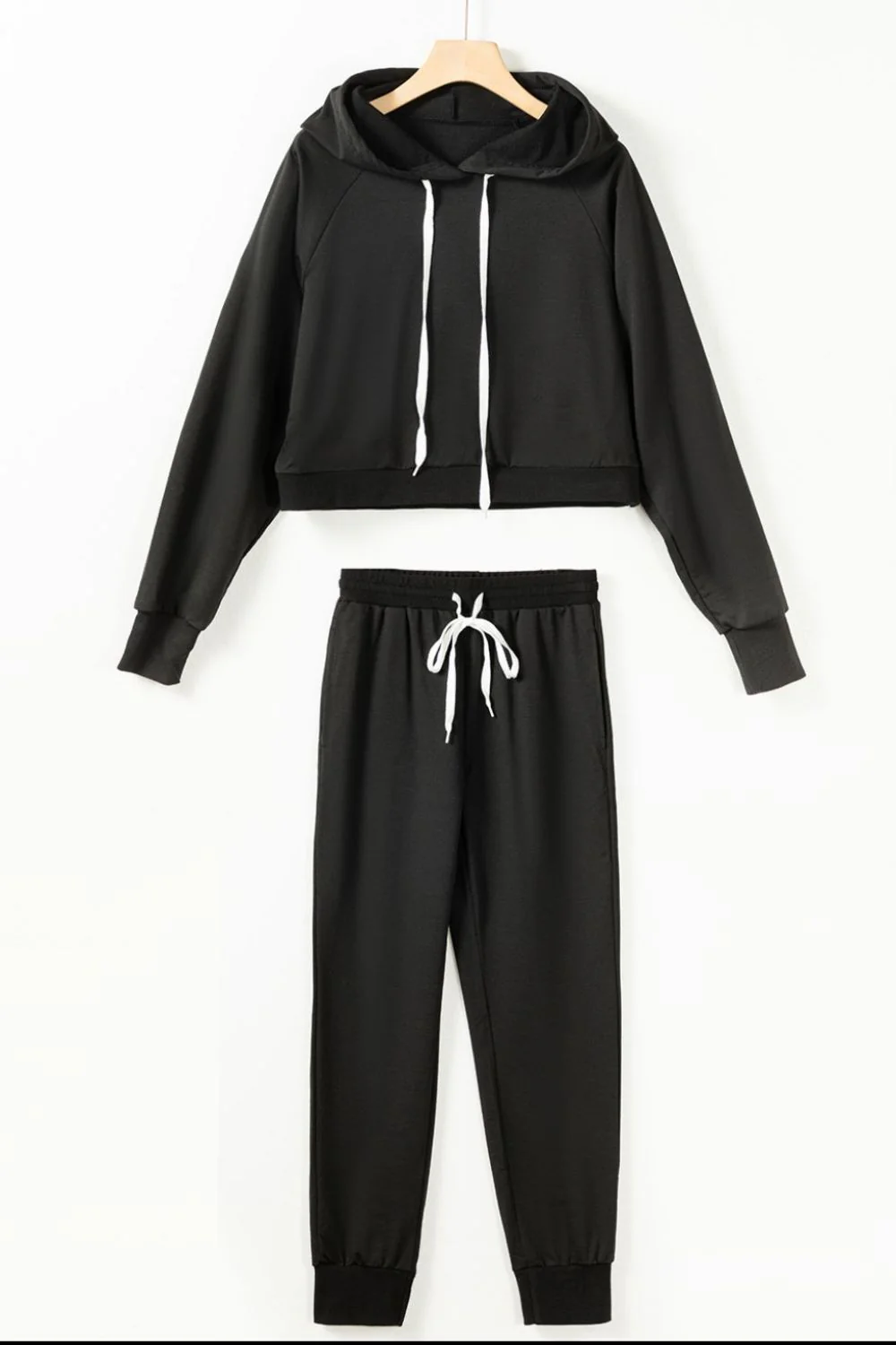 Drawstring Hoodie and Pocketed Pants Set - Image 5