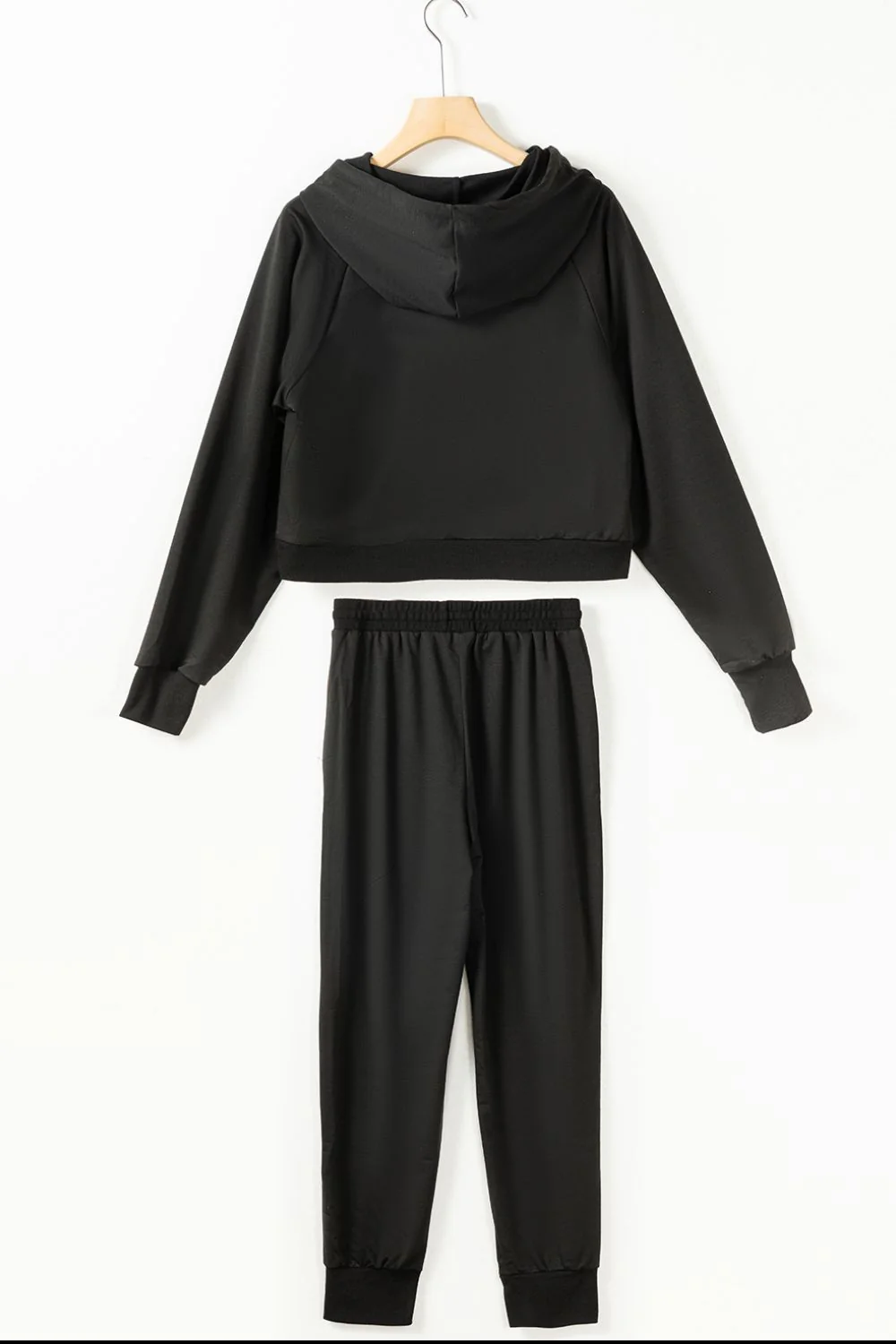 Drawstring Hoodie and Pocketed Pants Set - Image 6