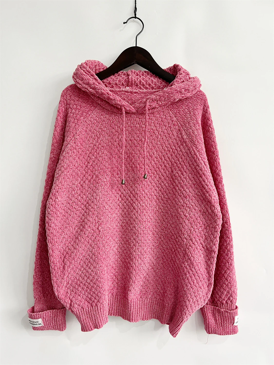 Drawstring Long Sleeve  Hooded Sweater - Image 3