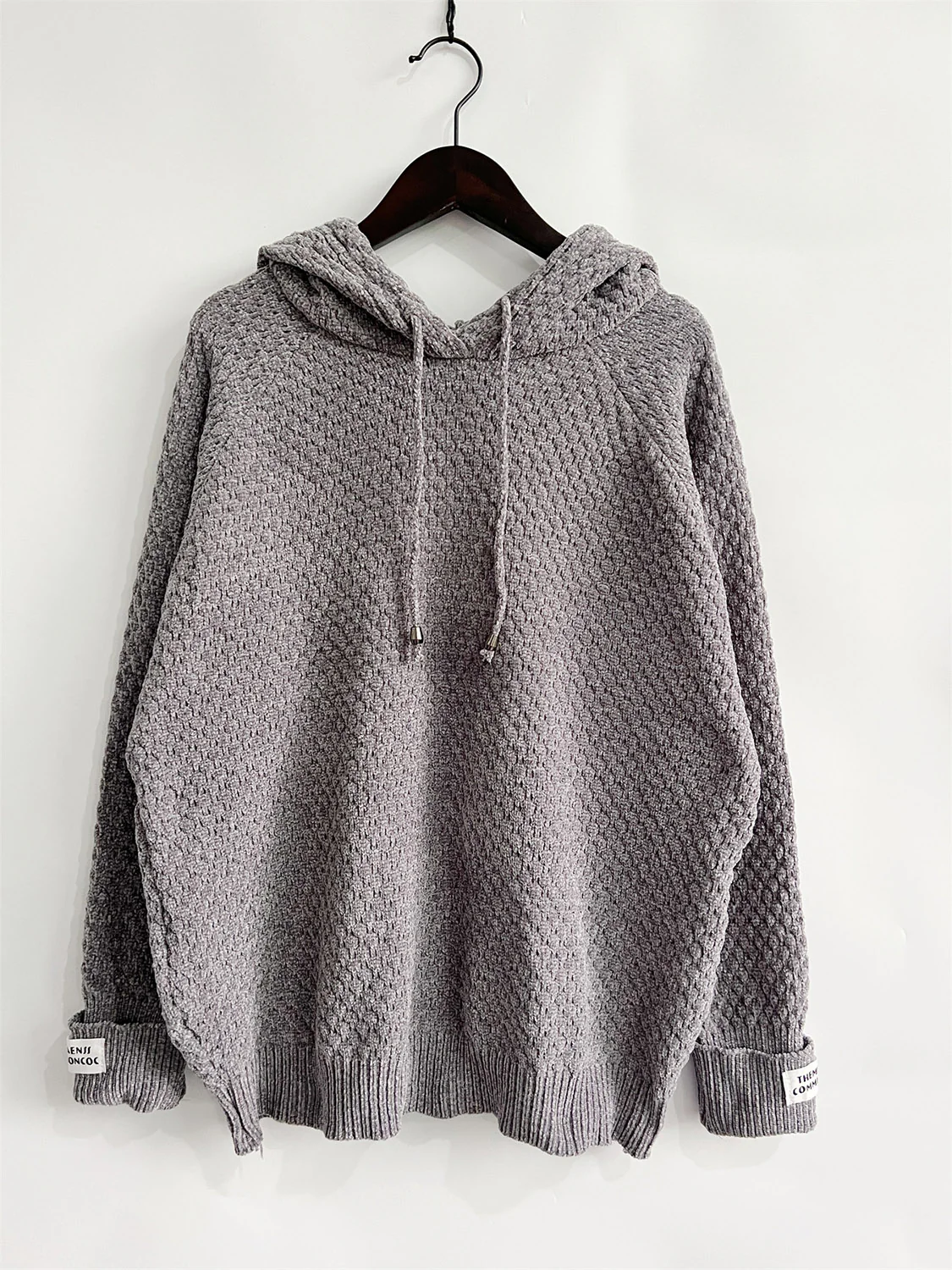 Drawstring Long Sleeve  Hooded Sweater - Image 7