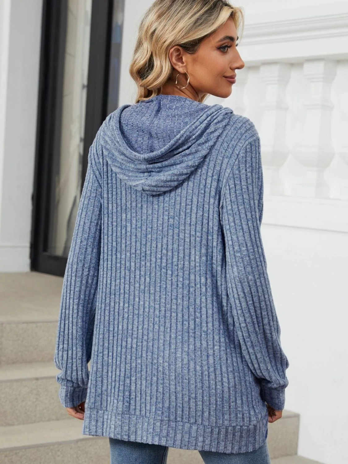 Drawstring Long Sleeve Hoodie - Image 14