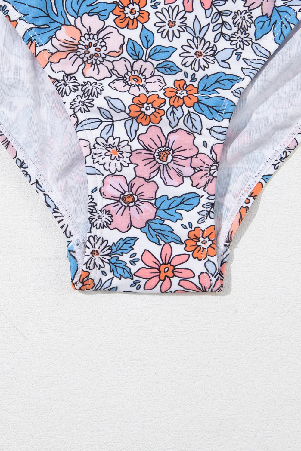 Drawstring Printed Wide Strap Swim Dress - Image 7