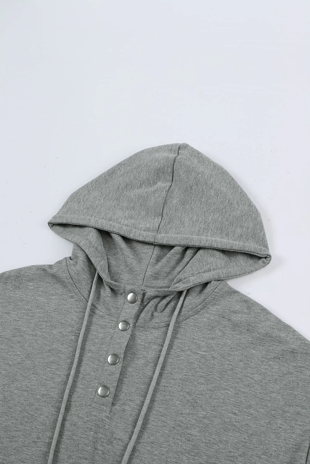 Drawstring Quarter Snap Cap Sleeve Hoodie - Image 11