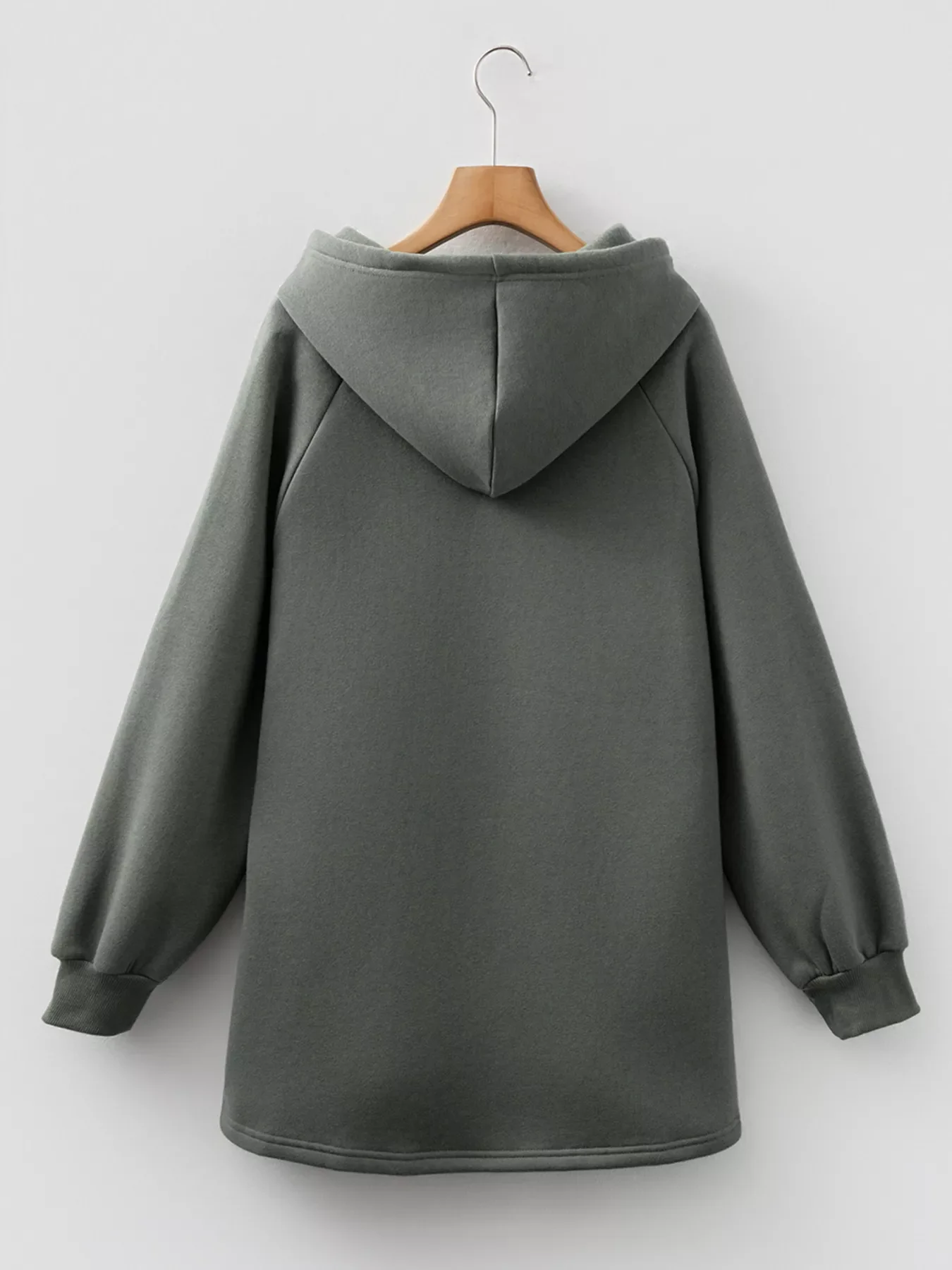 Drawstring Raglan Sleeve Hoodie - Image 4
