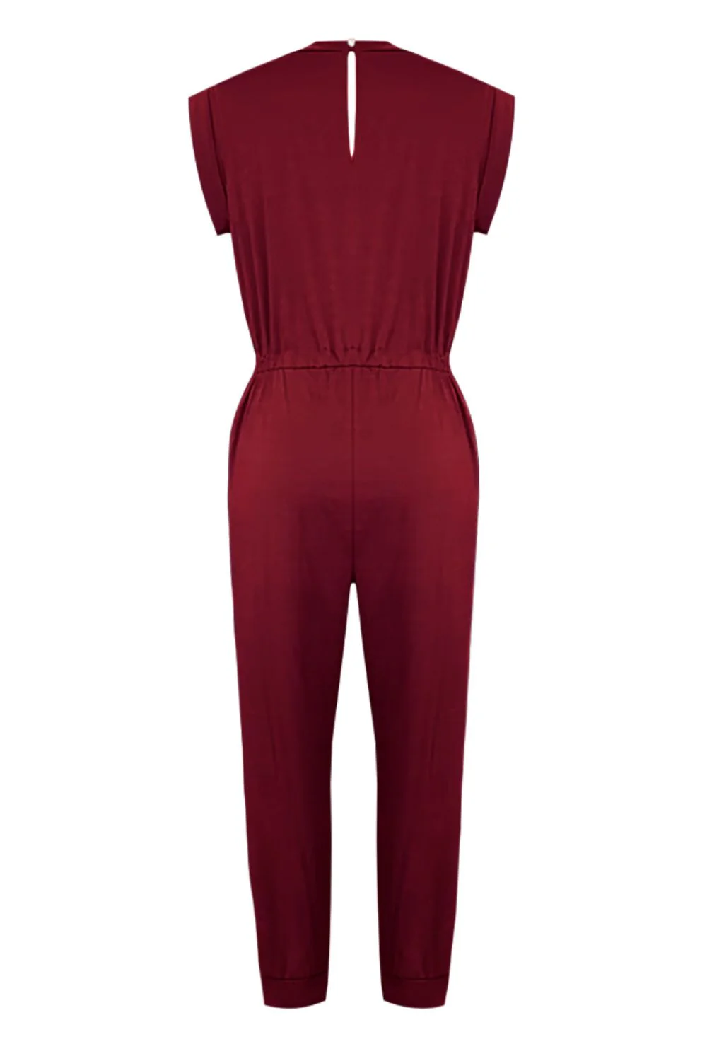 Drawstring Round Neck Sleeveless Jumpsuit - Image 11