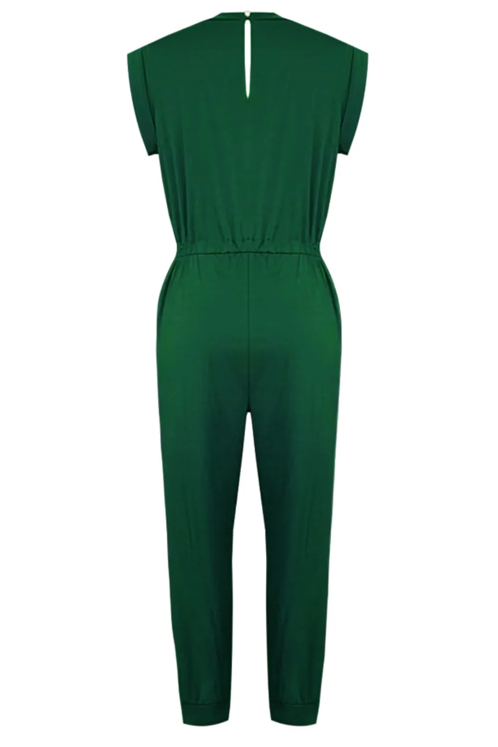 Drawstring Round Neck Sleeveless Jumpsuit - Image 15