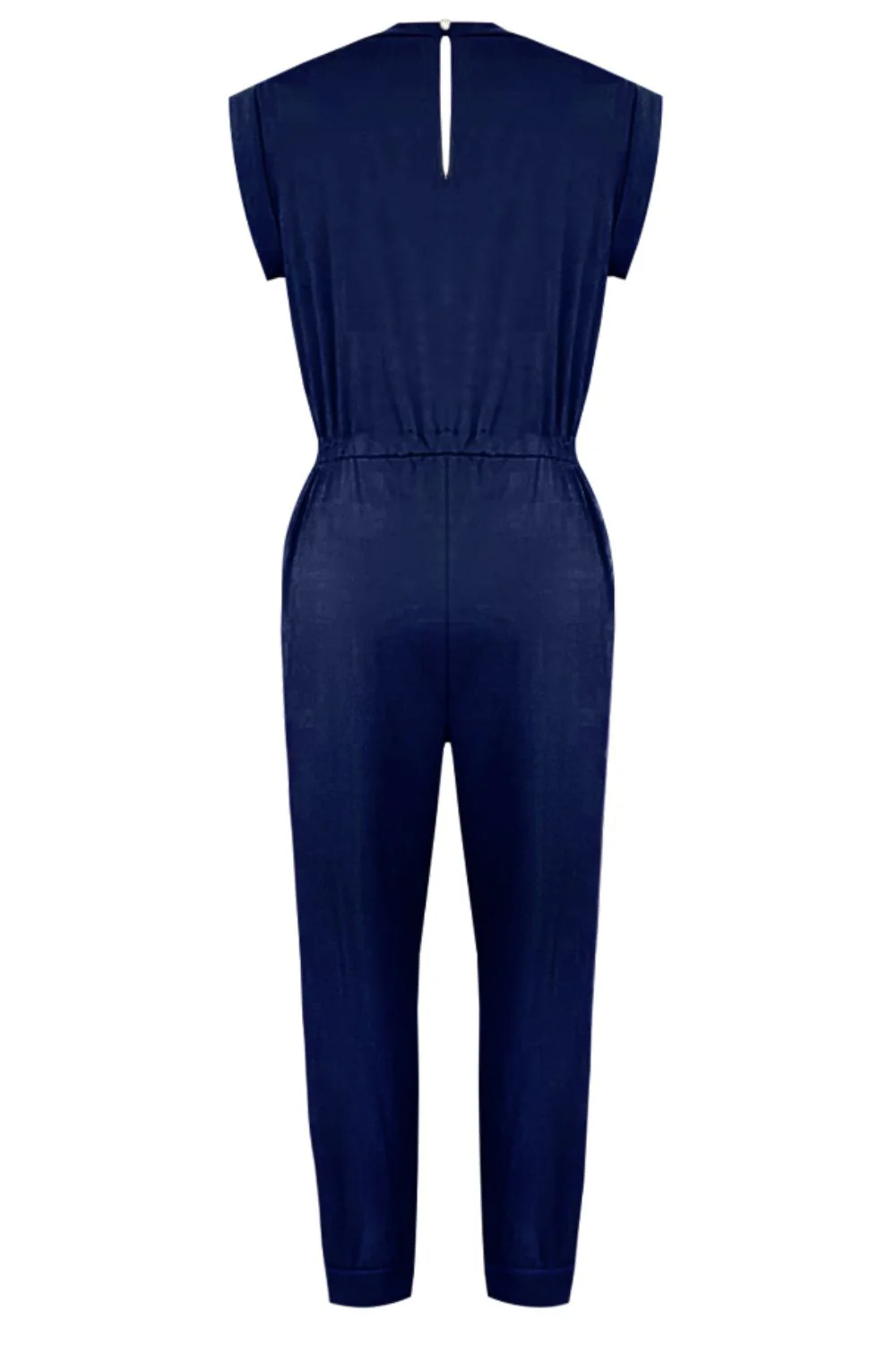 Drawstring Round Neck Sleeveless Jumpsuit - Image 7