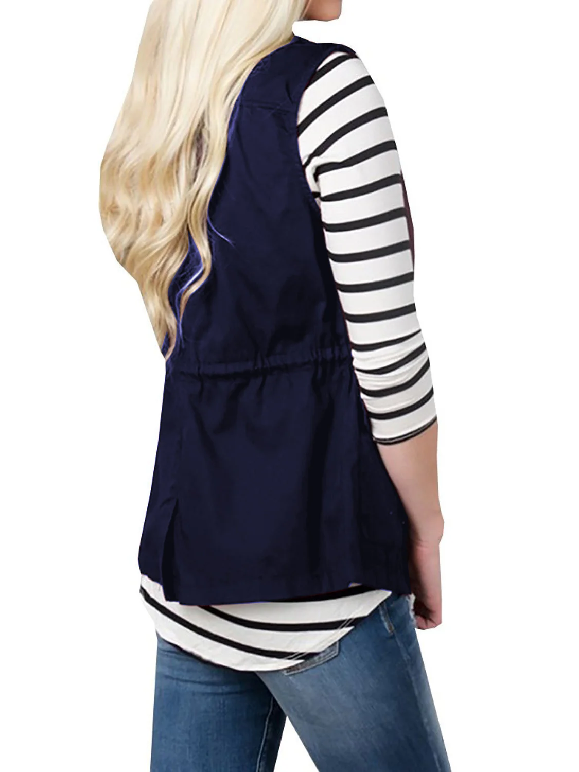 Drawstring Waist Vest with Pockets - Image 12