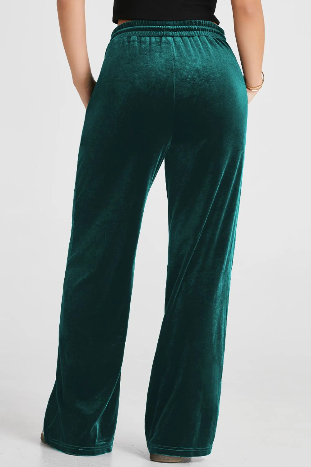 Drawstring Waist Wide Leg Active Pants - Image 7