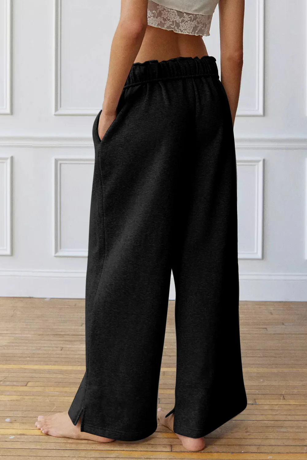 Drawstring Wide Leg Active Pants - Image 3