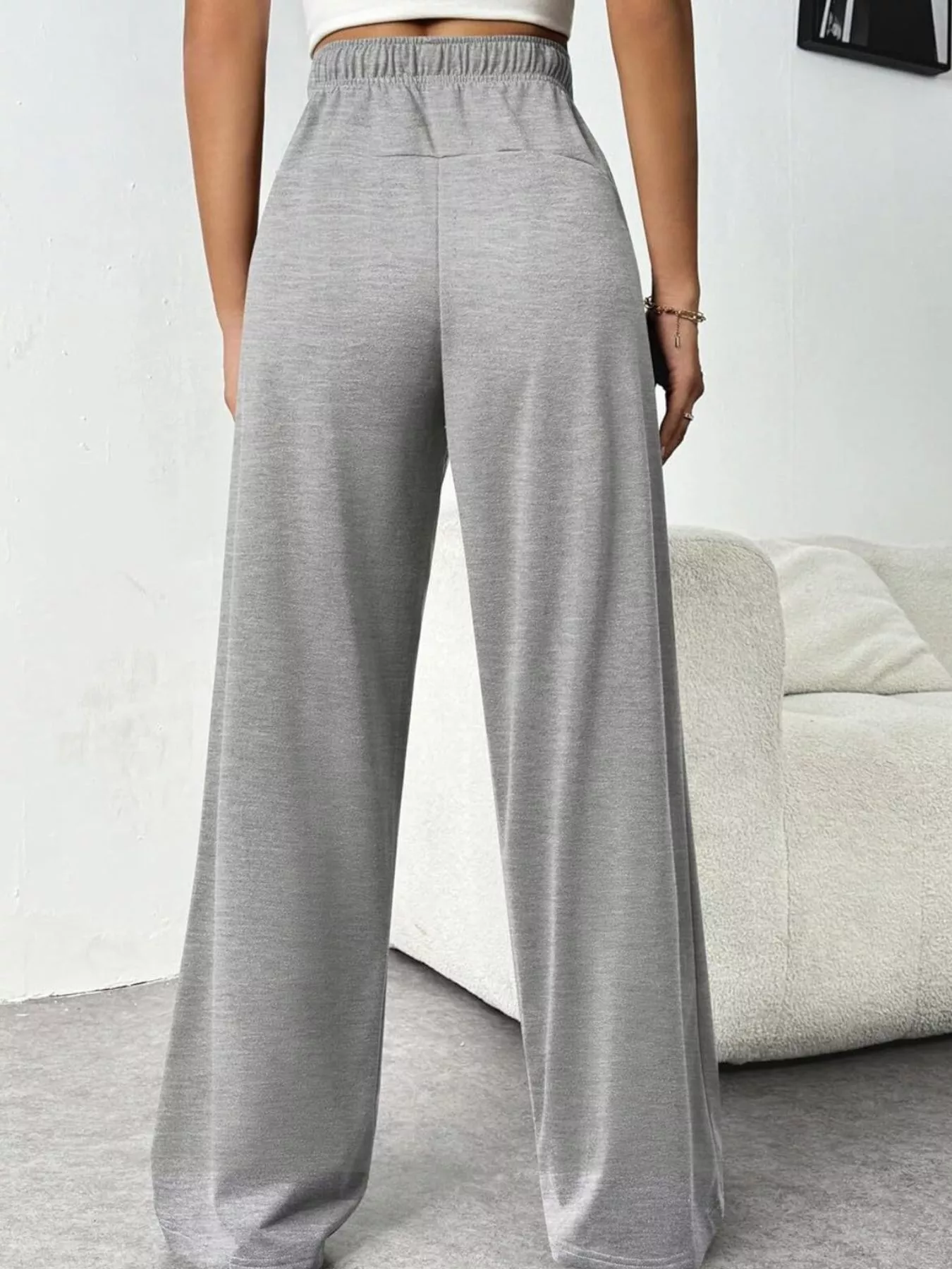 Drawstring Wide Leg Pants - Image 12