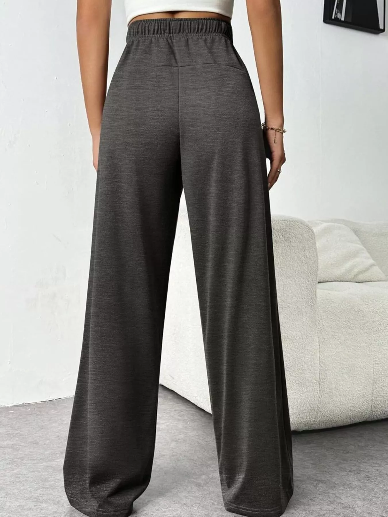 Drawstring Wide Leg Pants - Image 15