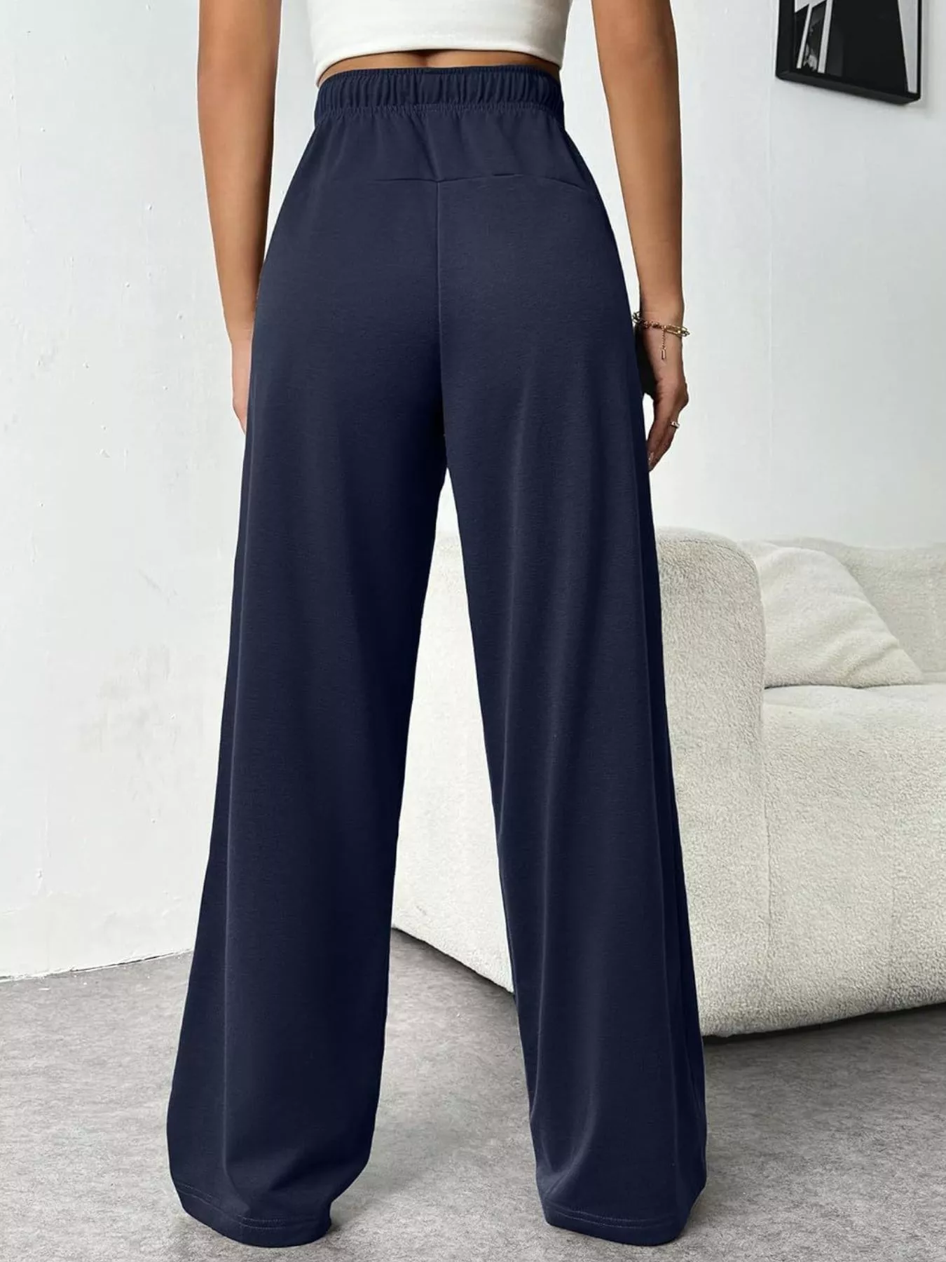 Drawstring Wide Leg Pants - Image 18