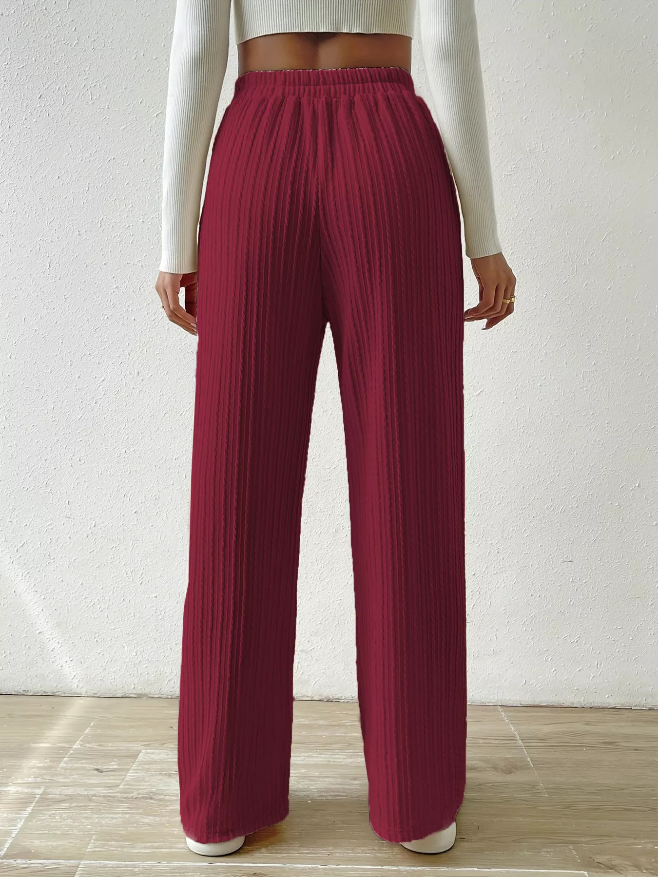 Drawstring Wide Leg Pants - Image 18