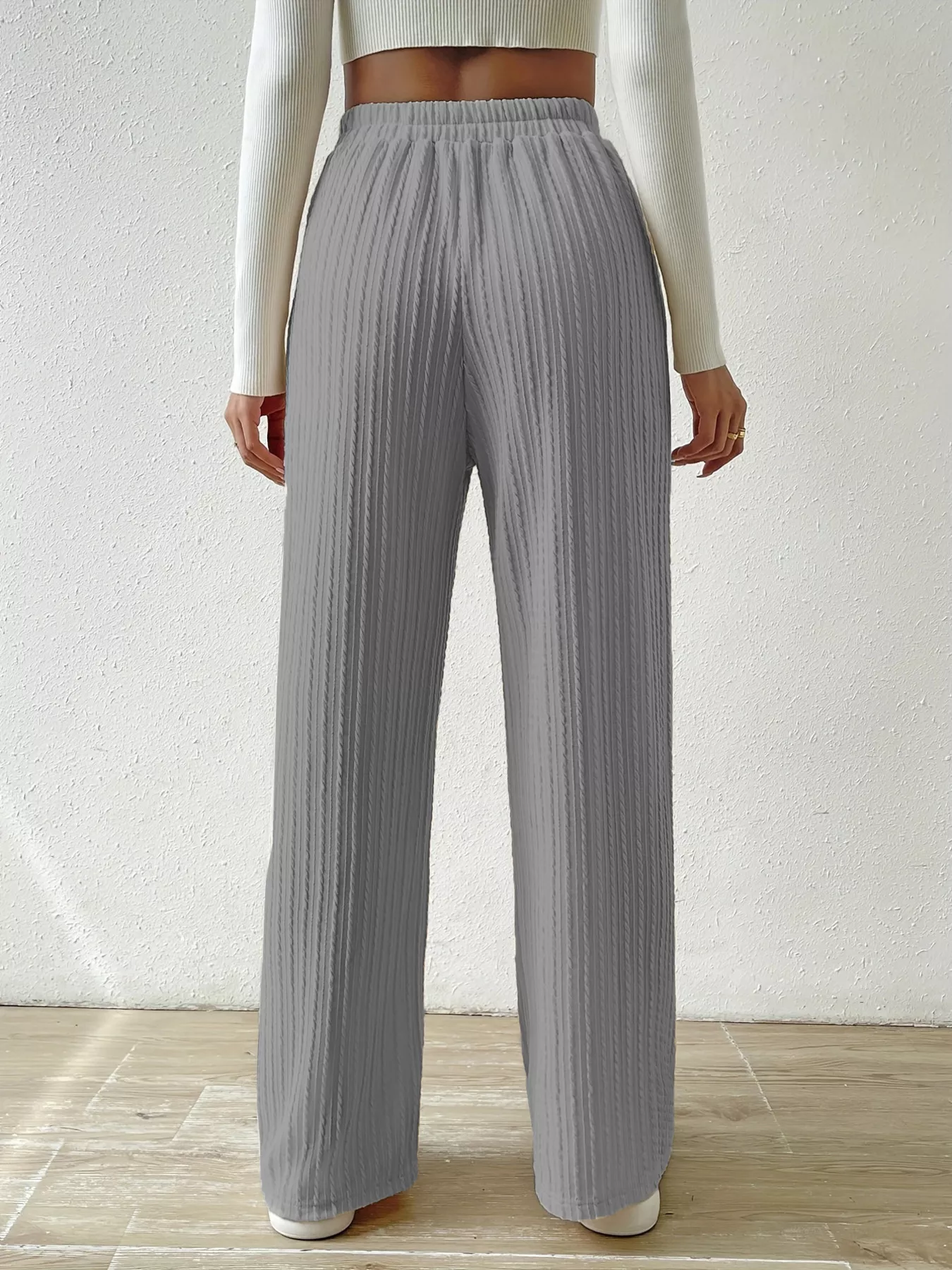 Drawstring Wide Leg Pants - Image 21