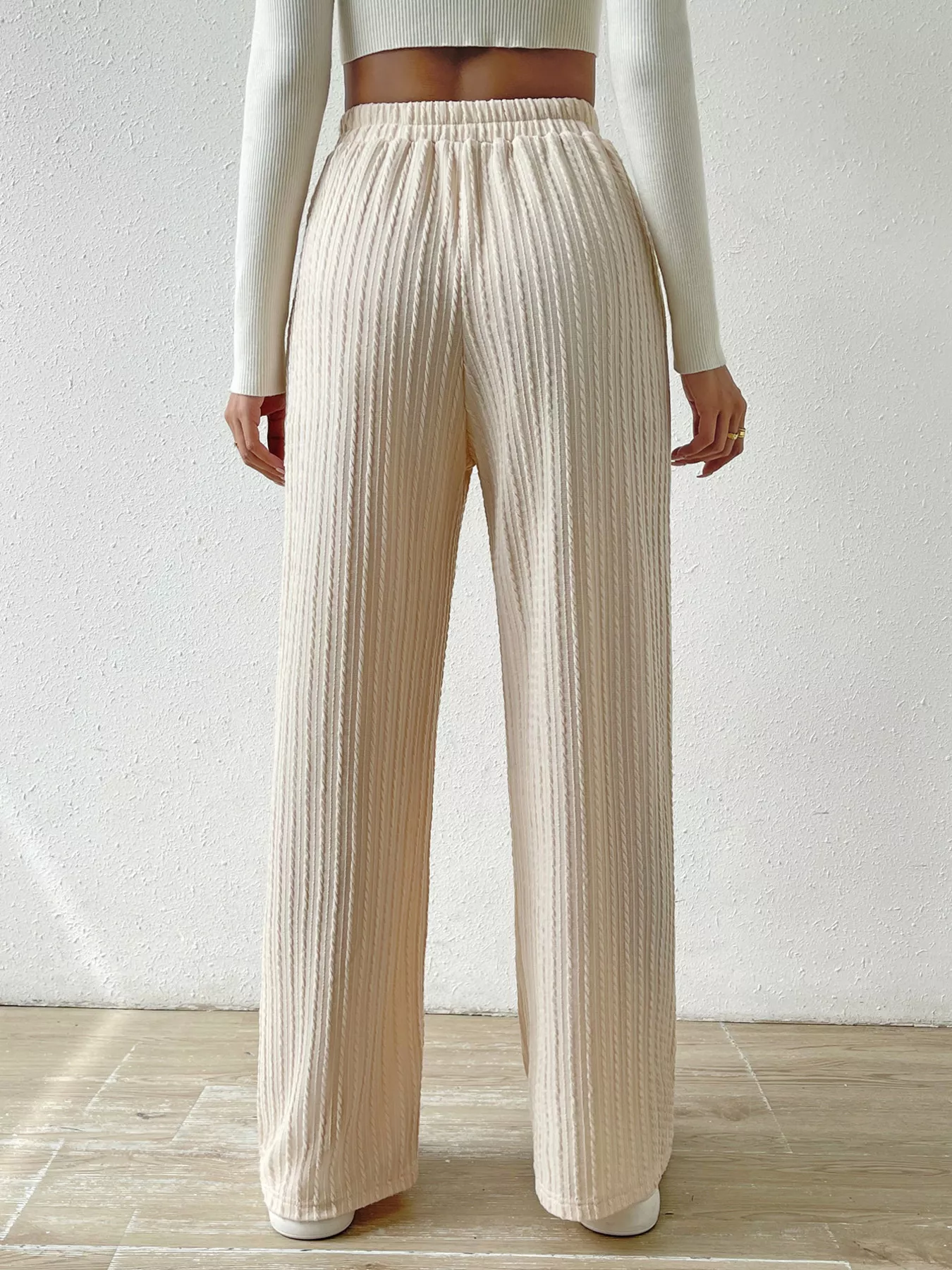 Drawstring Wide Leg Pants - Image 7