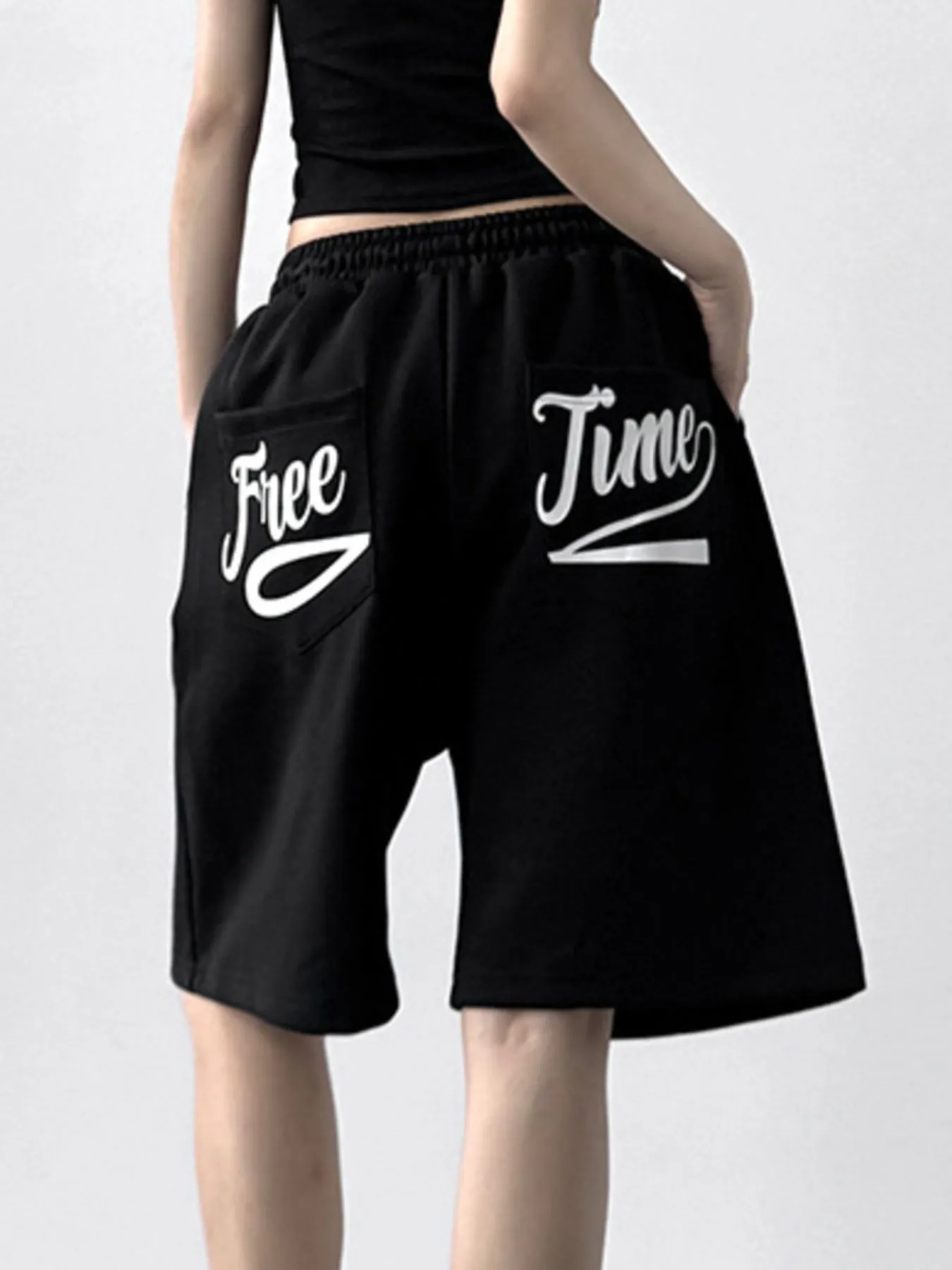 Drawstring Wide Leg Shorts - Image 4