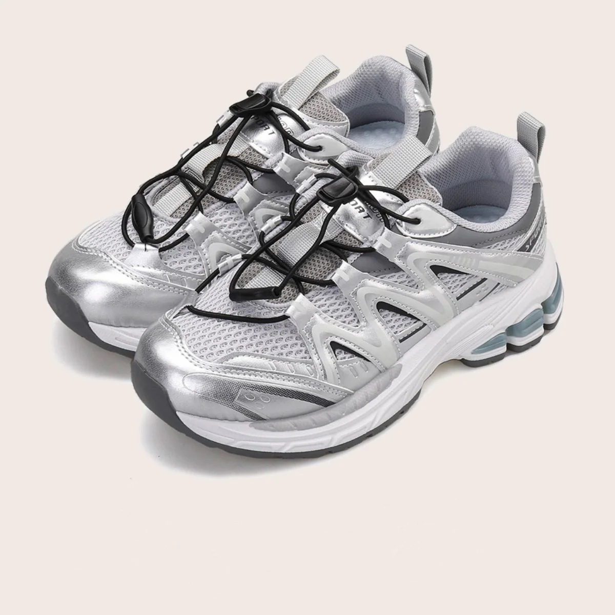 Elastic Lock Laces Mesh Breathable Athletic Sneakers - Image 2