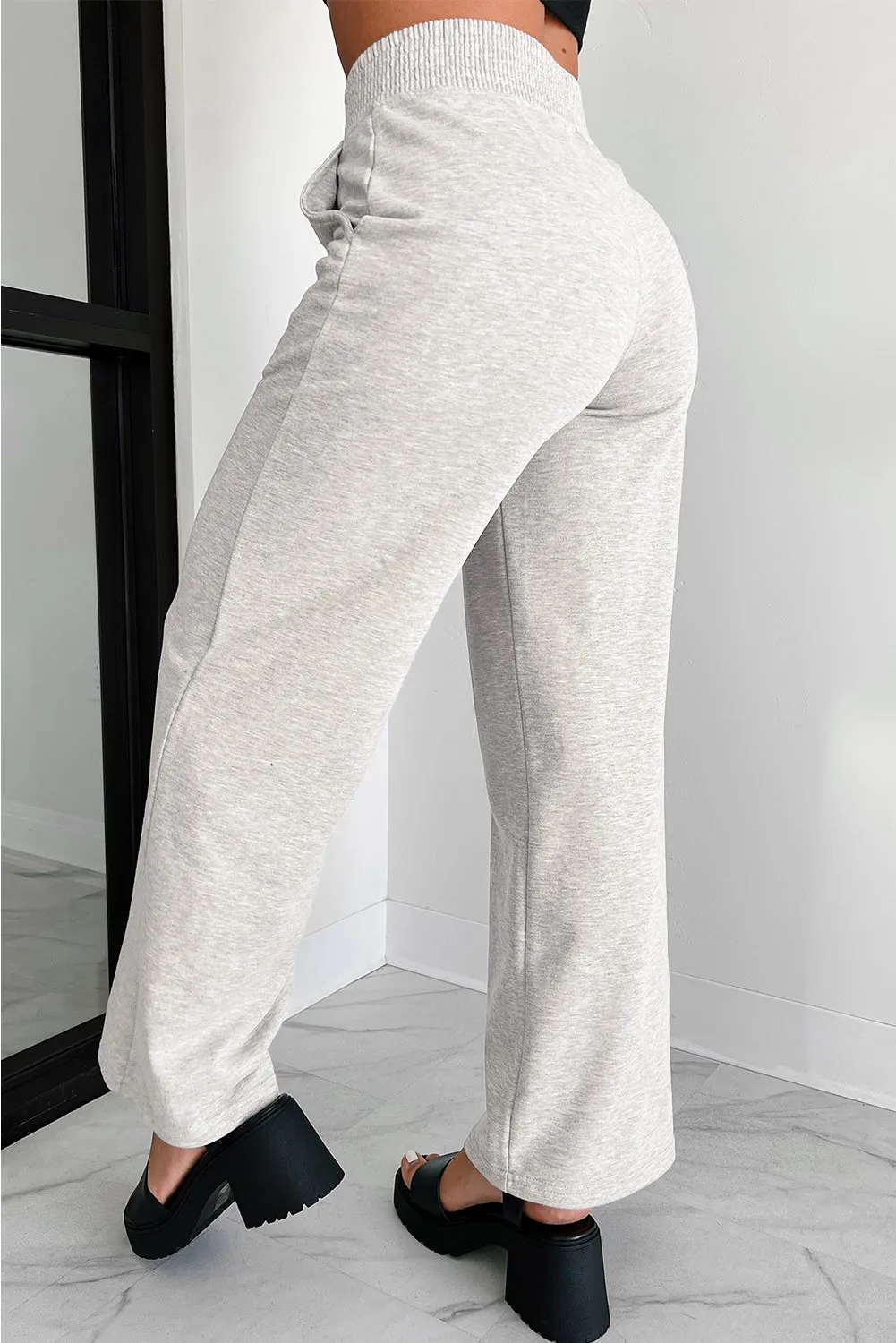 Elastic Waist Active Pants with Pockets - Image 2