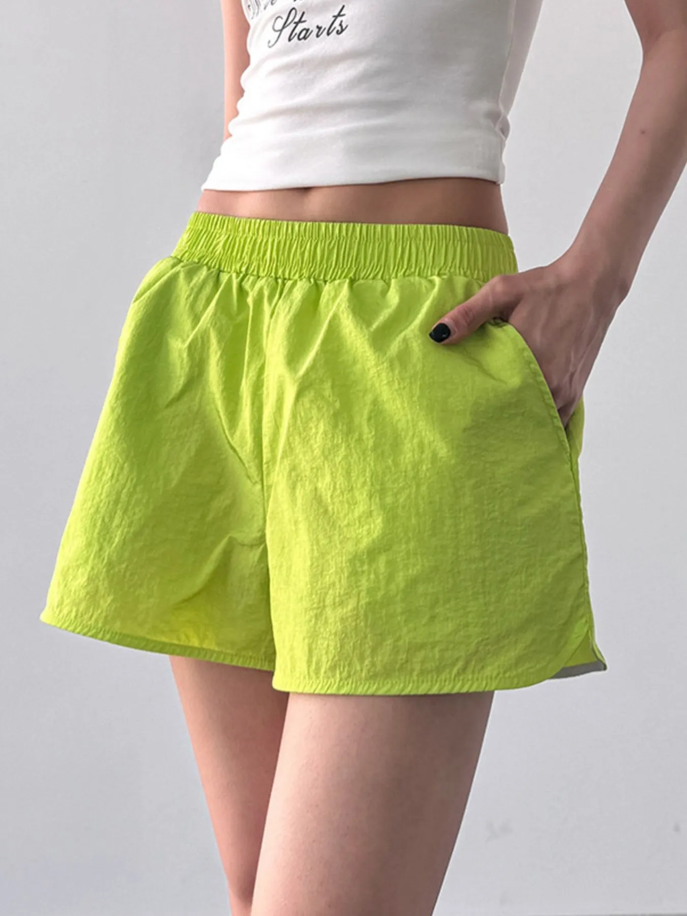 Elastic Waist Active Shorts - Image 2