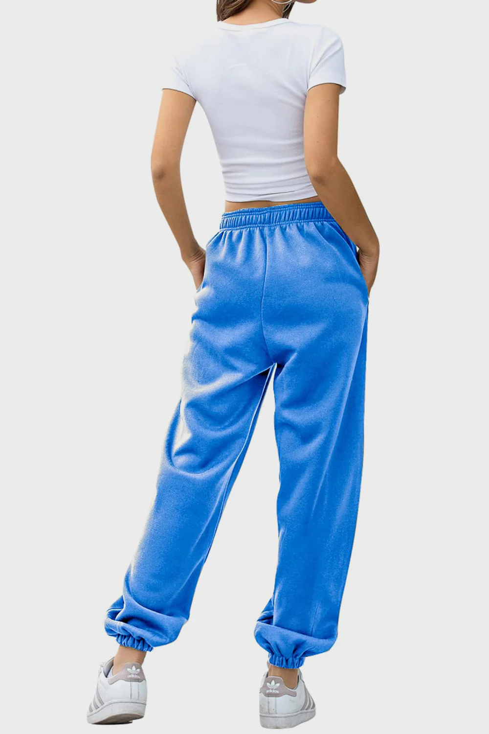 Elastic Waist Joggers with Pockets - Image 20