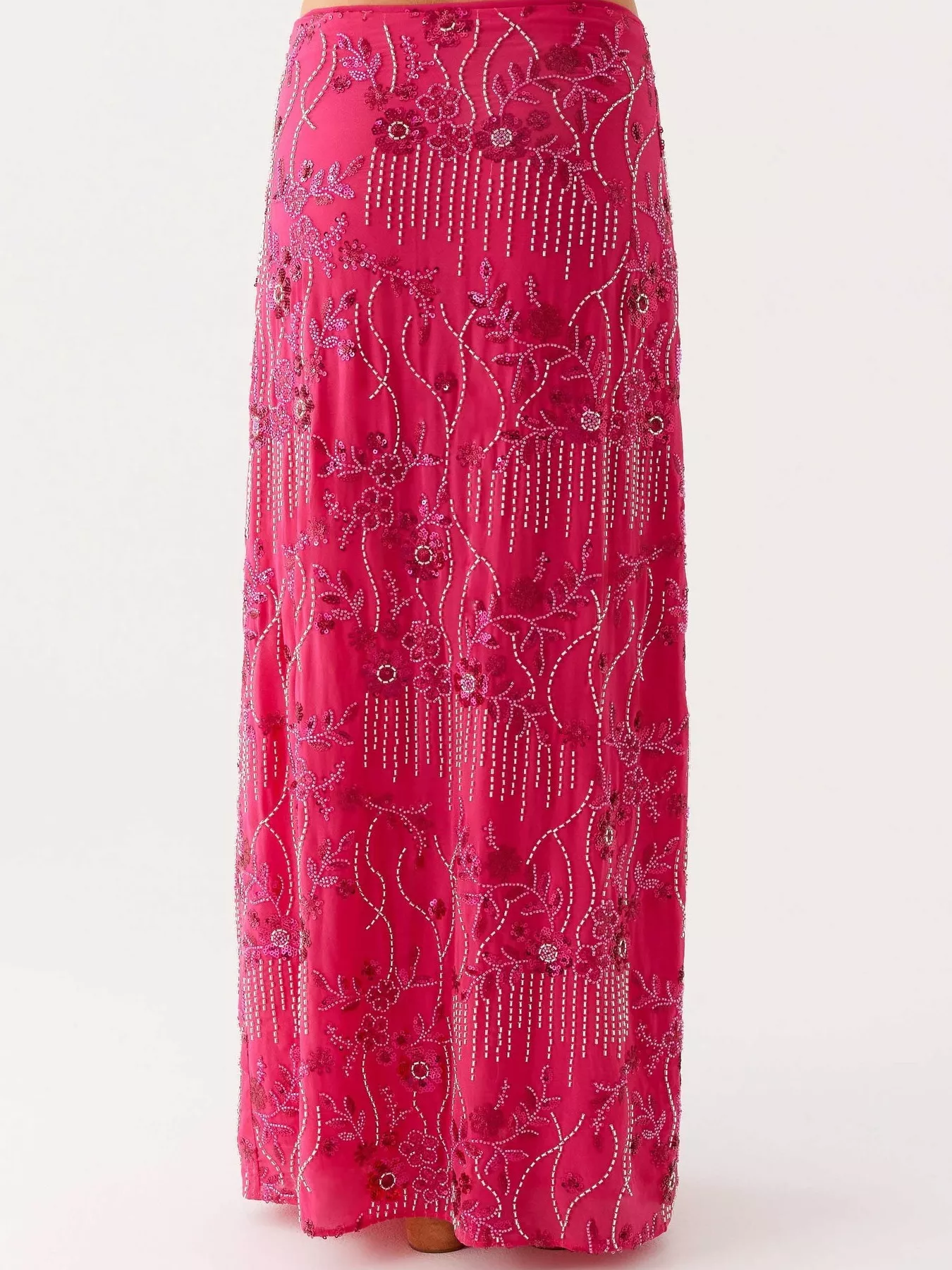 Embroidered Sequin Maxi Skirt - Image 5