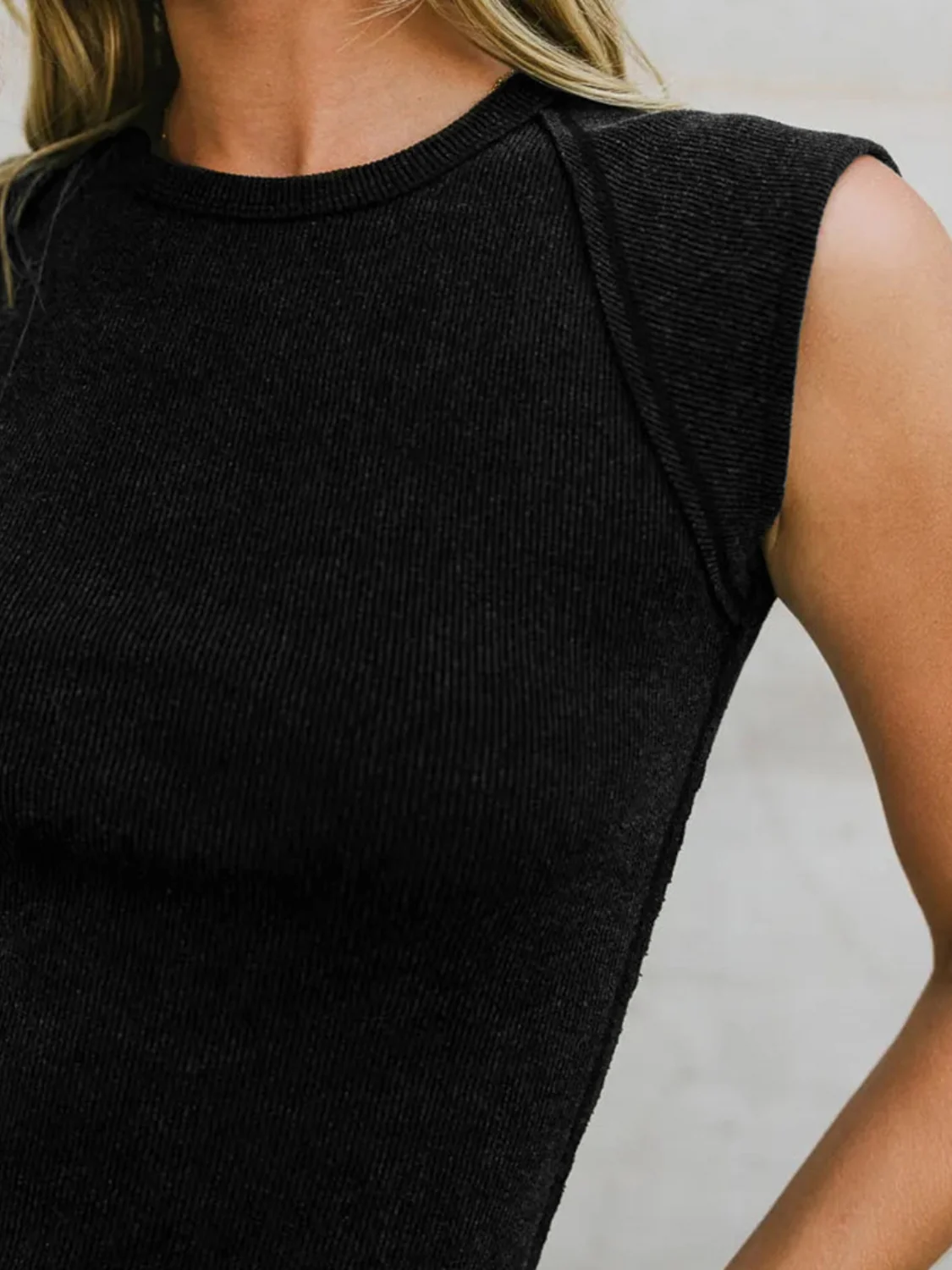 Exposed Seam Round Neck Tank - Image 3