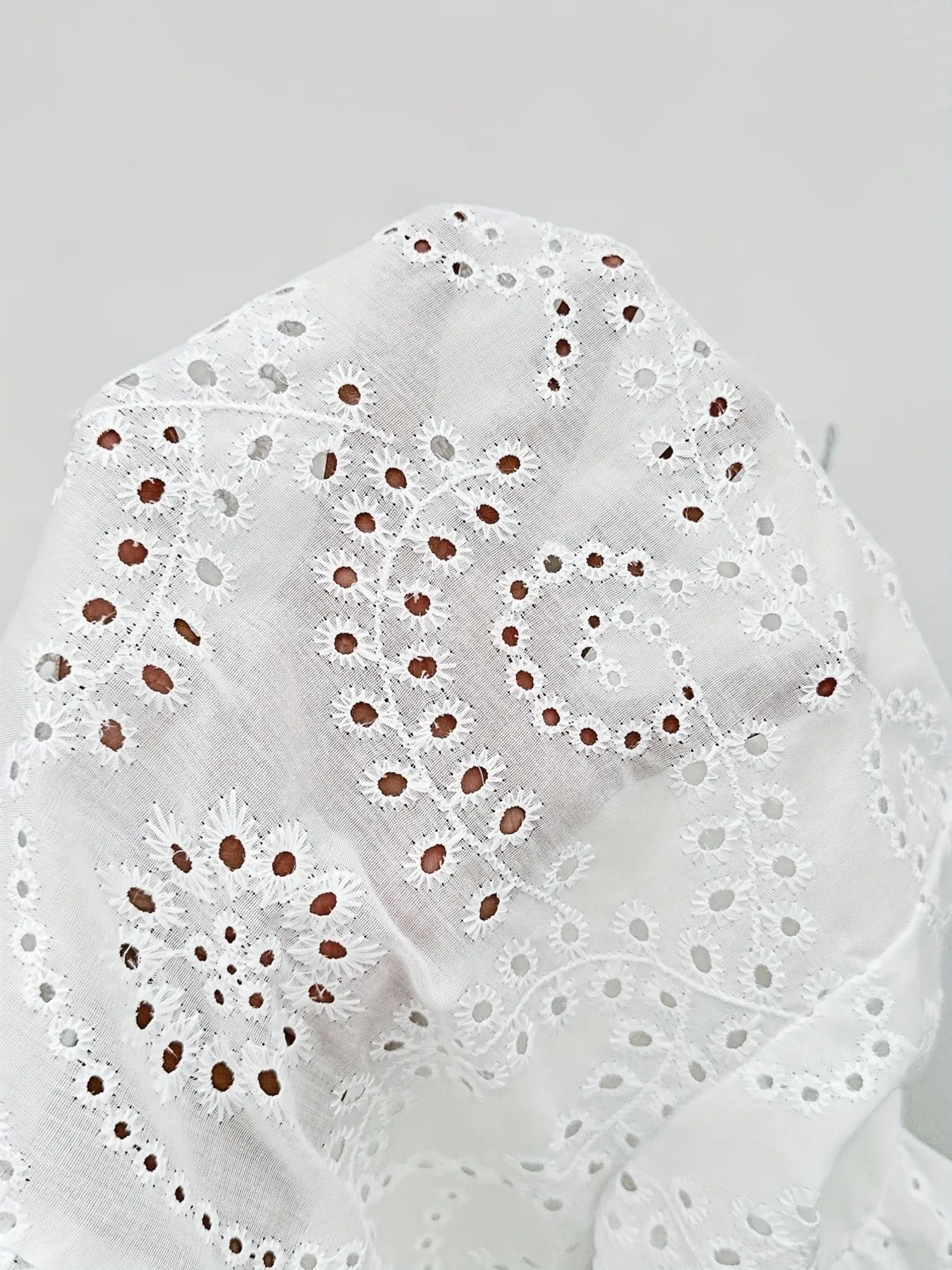Eyelet Button Down Half Sleeve Shirt - Image 6