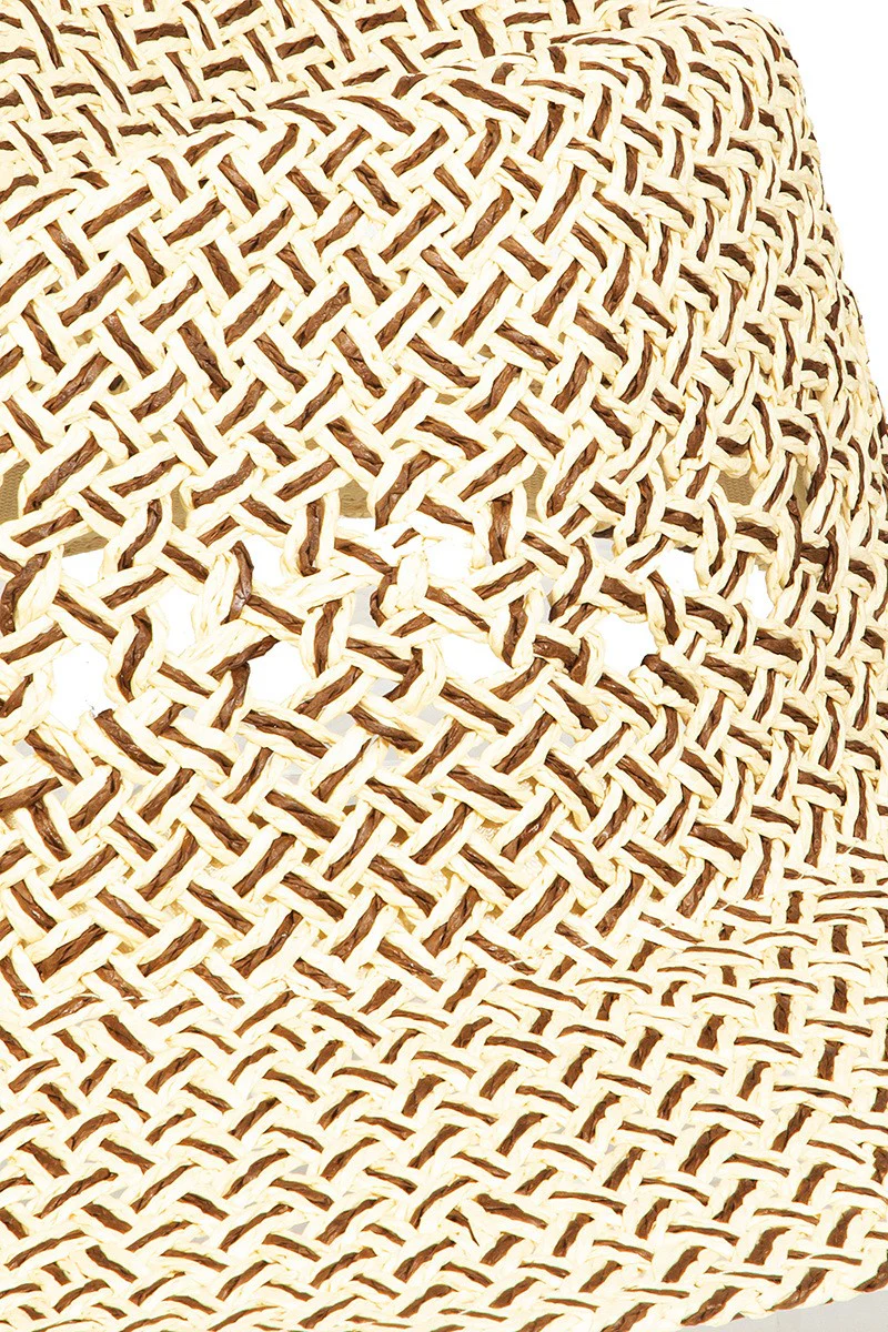 Fame Cutout Woven Straw Hat - Image 3