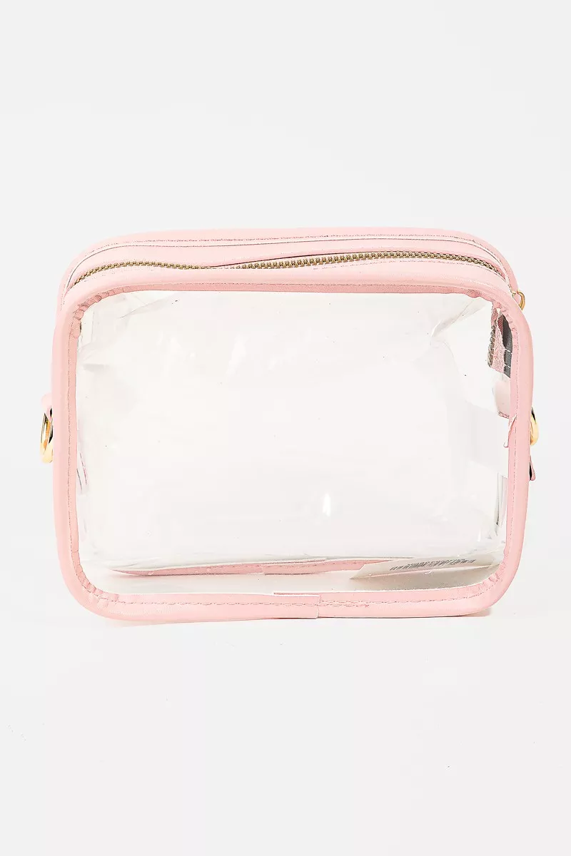 Fame PVC Clear Rectangular Crossbody Bag - Image 2