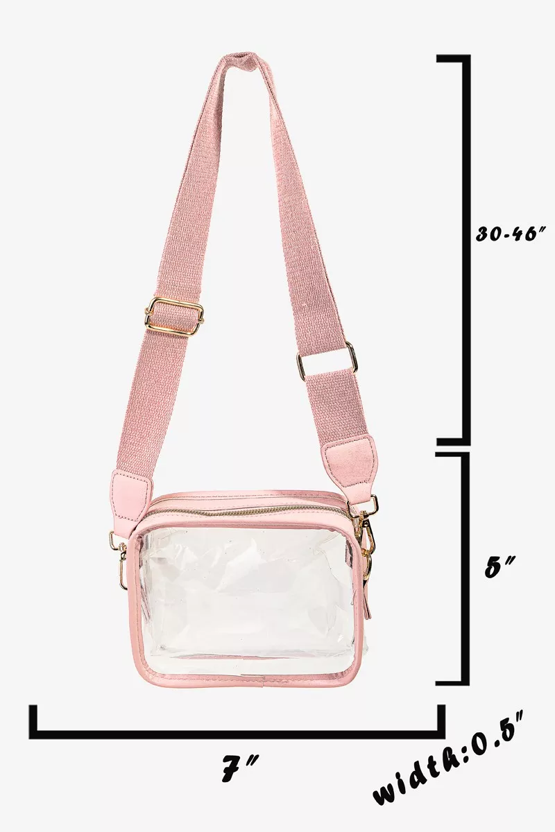 Fame PVC Clear Rectangular Crossbody Bag - Image 3