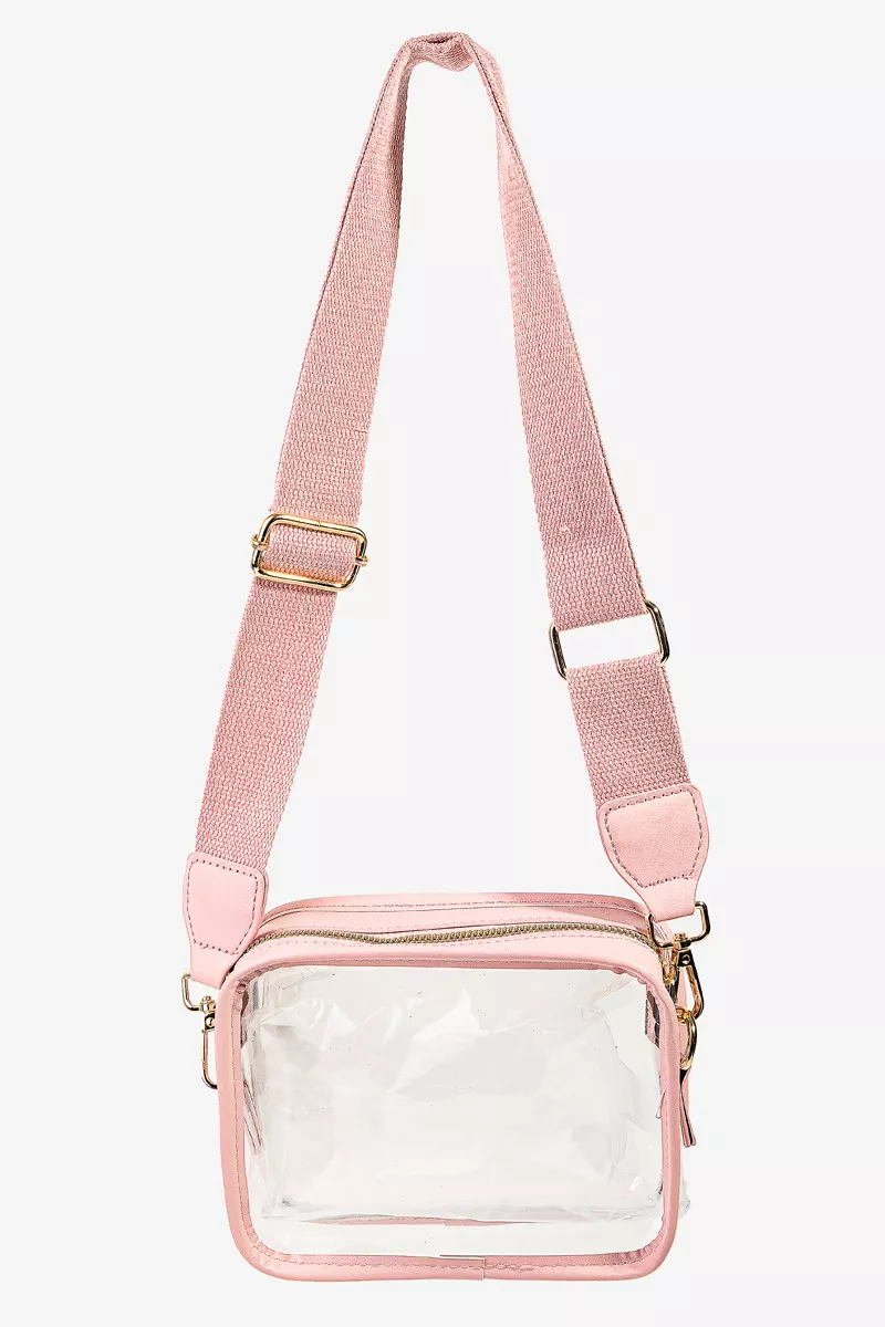 Fame PVC Clear Rectangular Crossbody Bag - Image 4